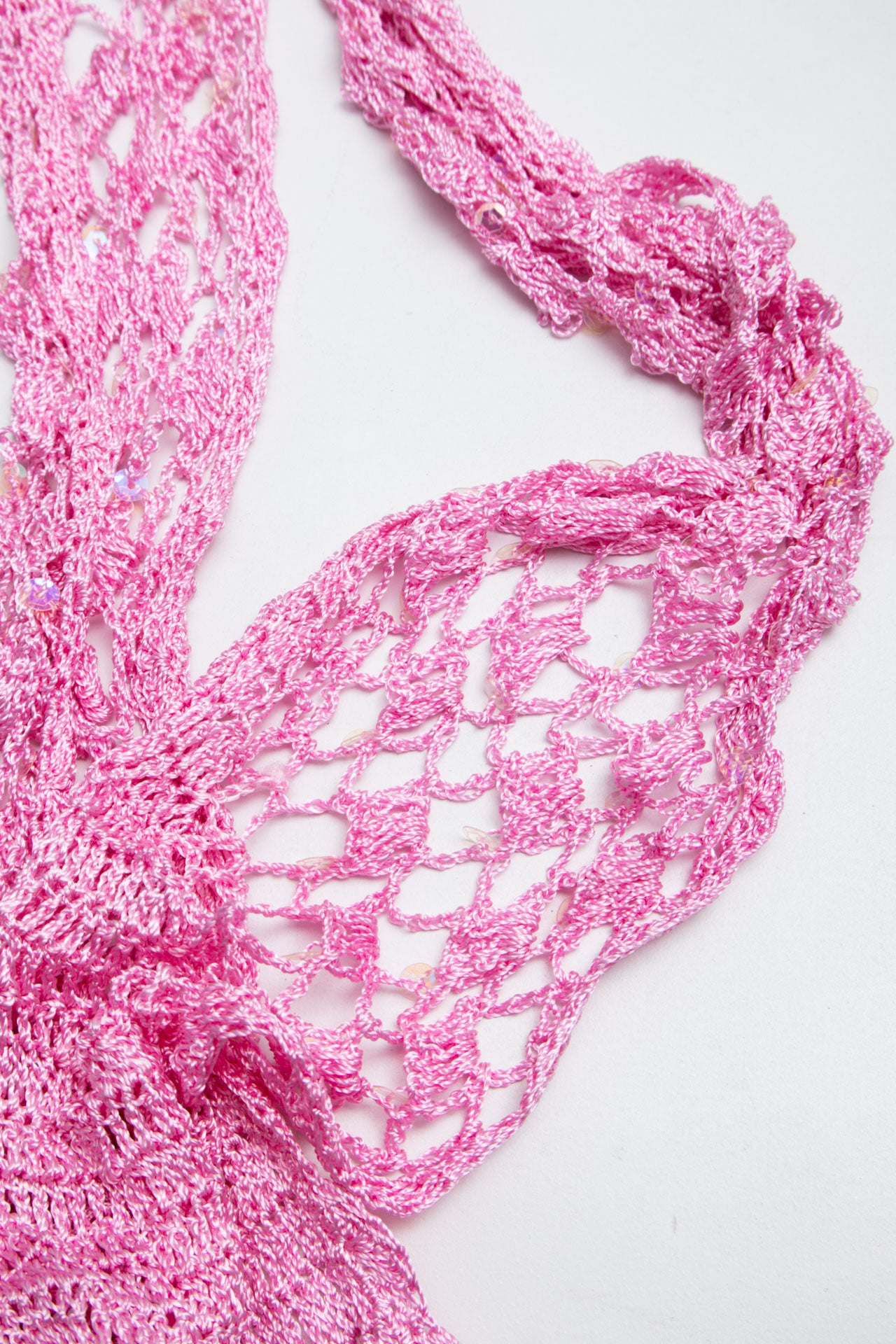 #85 Pink Crochet Scarf | Short n Sweet