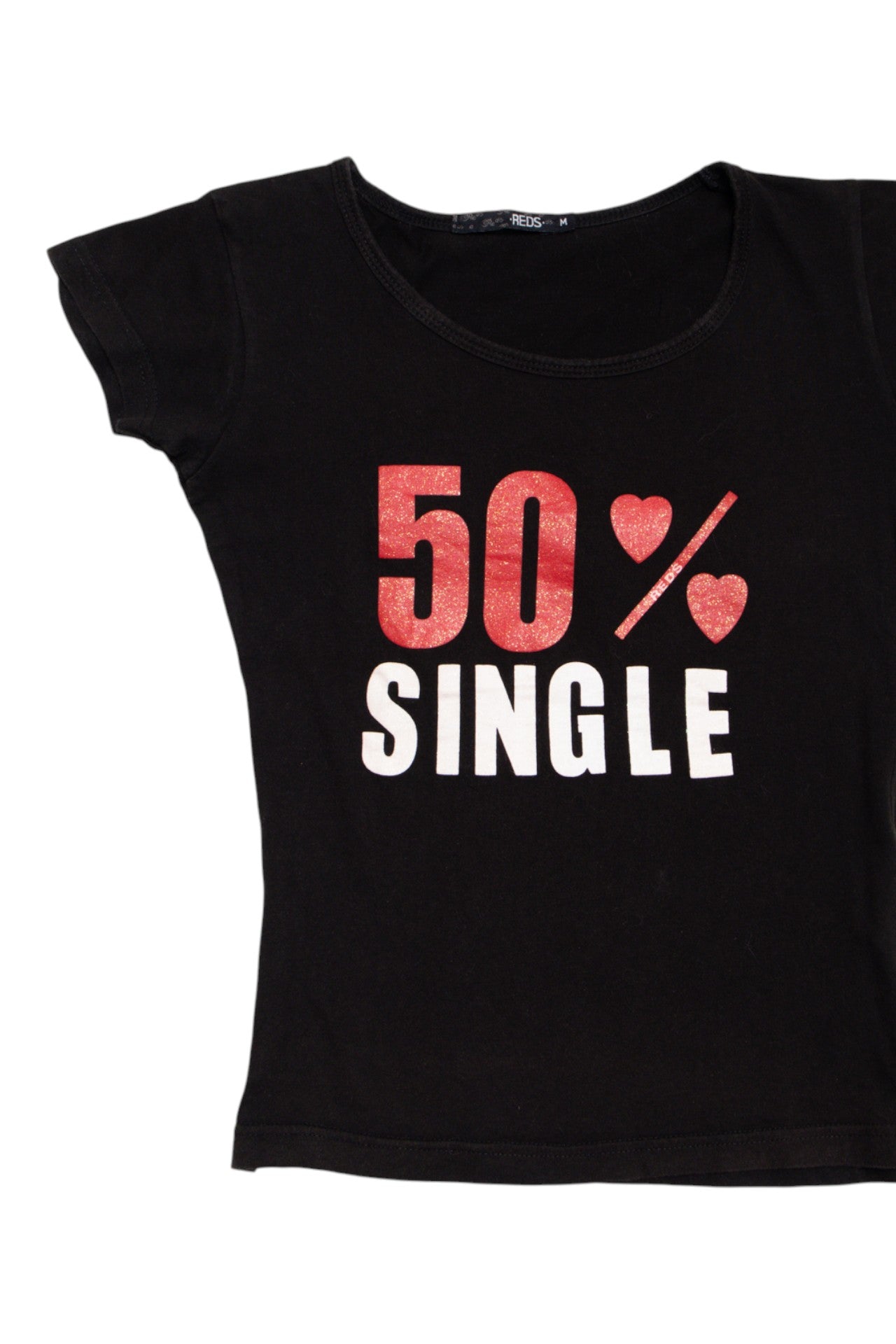 #166 50% Single reds baby tee | c. 162 | size 8