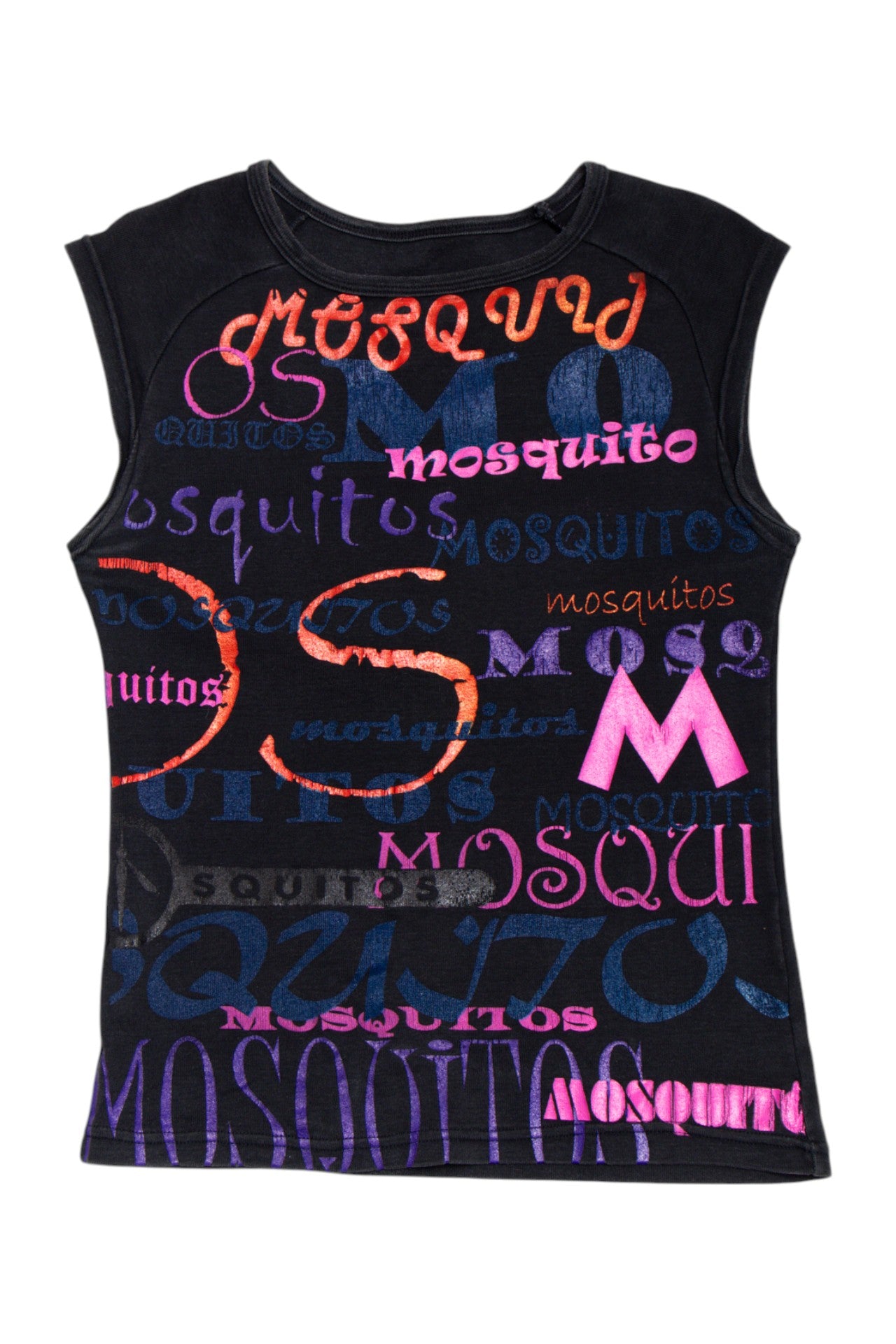 #168 Mosquito print black tank | c. 162 | size 6/8