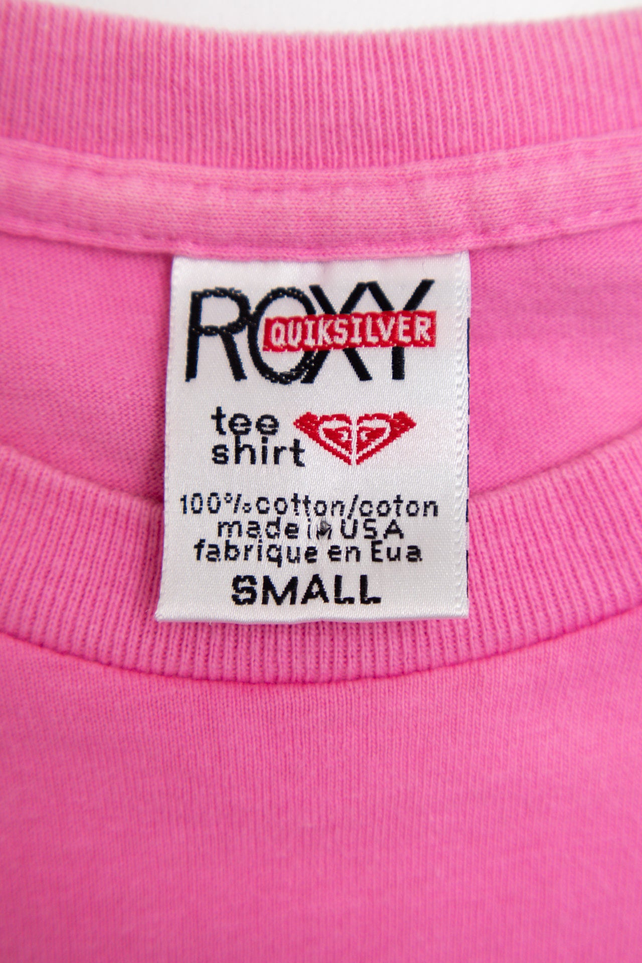 #174 Roxy pink glitter print tee | c. 162 | size 6