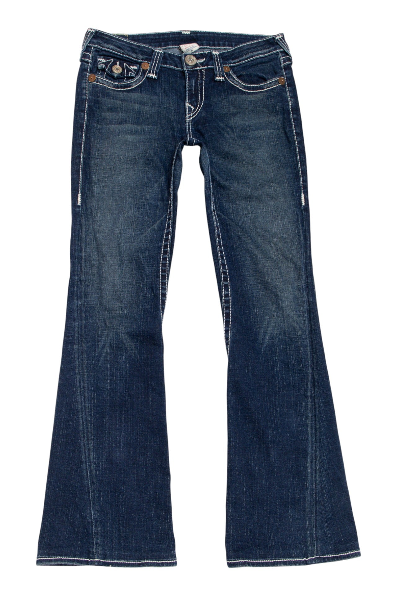 #177 True Religion stitch-work dark wash jeans | c. 162 | size 6