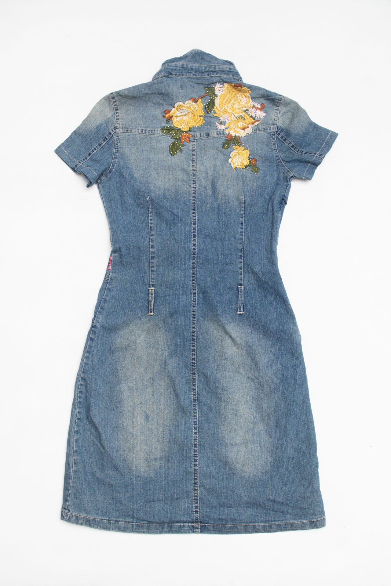 #135 Floral Denim Dress |C.154 | Size 8