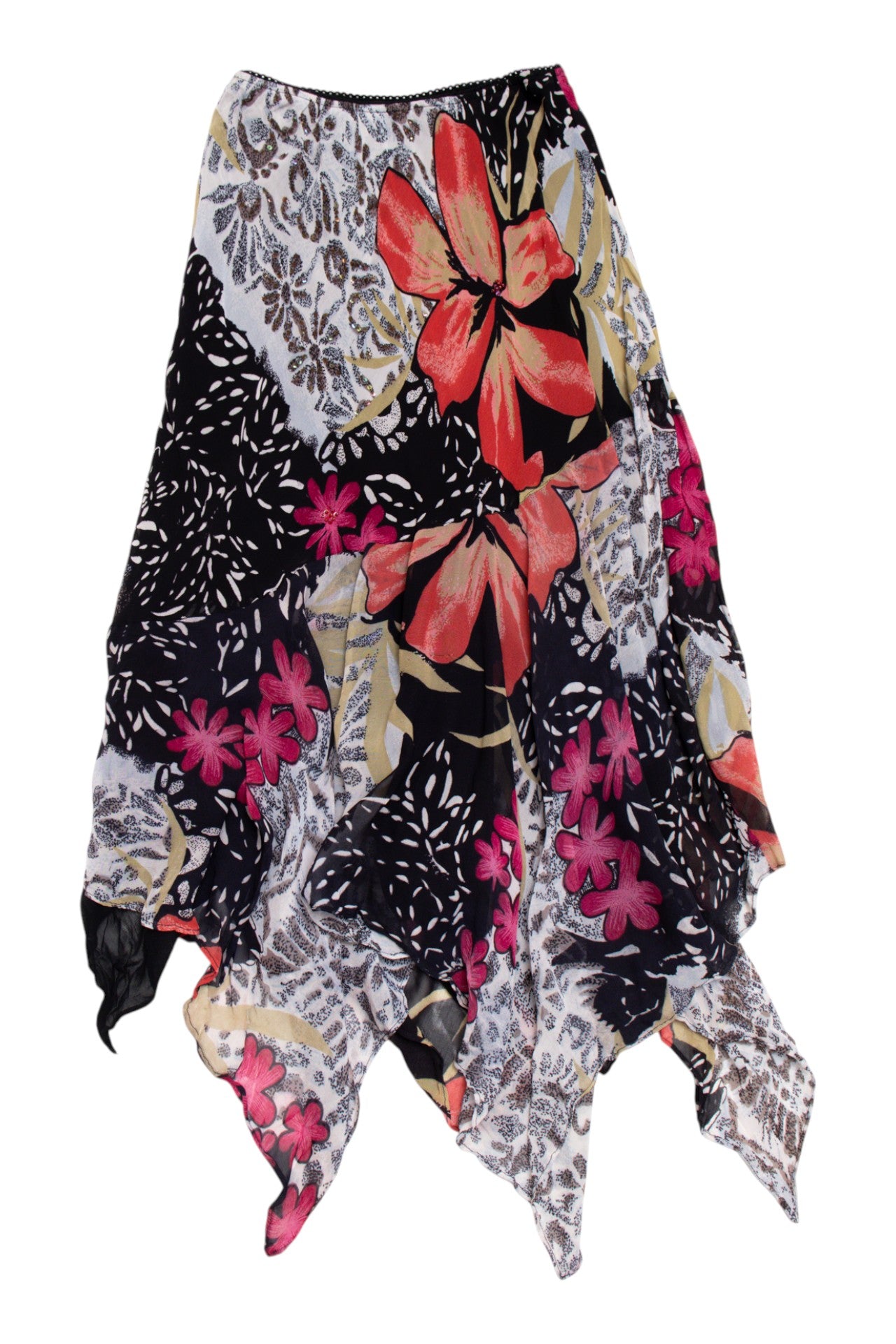 #189 Nostalgia floral print summer skirt | c. 162 | size 8