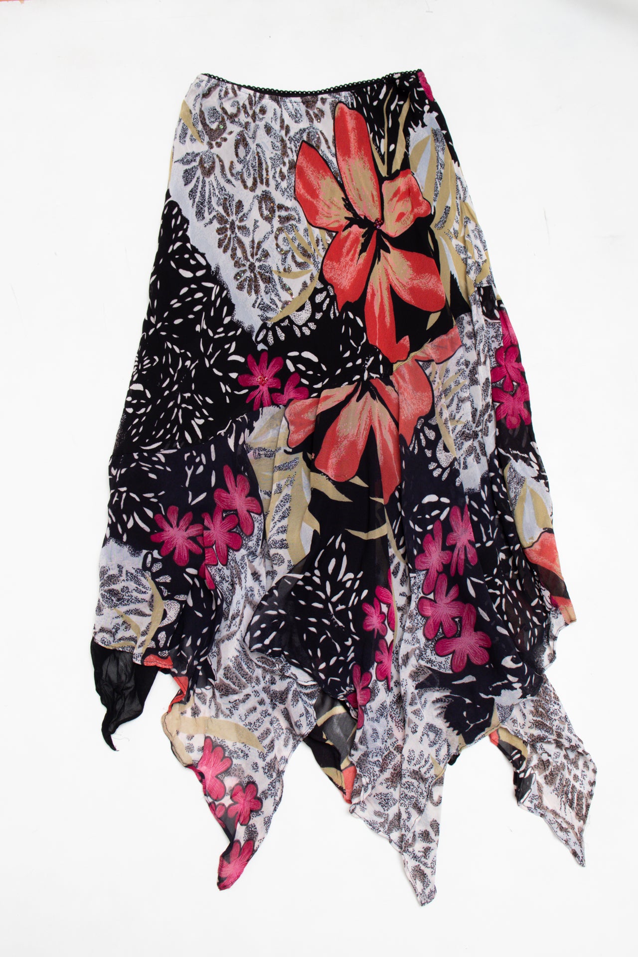 #189 Nostalgia floral print summer skirt | c. 162 | size 8