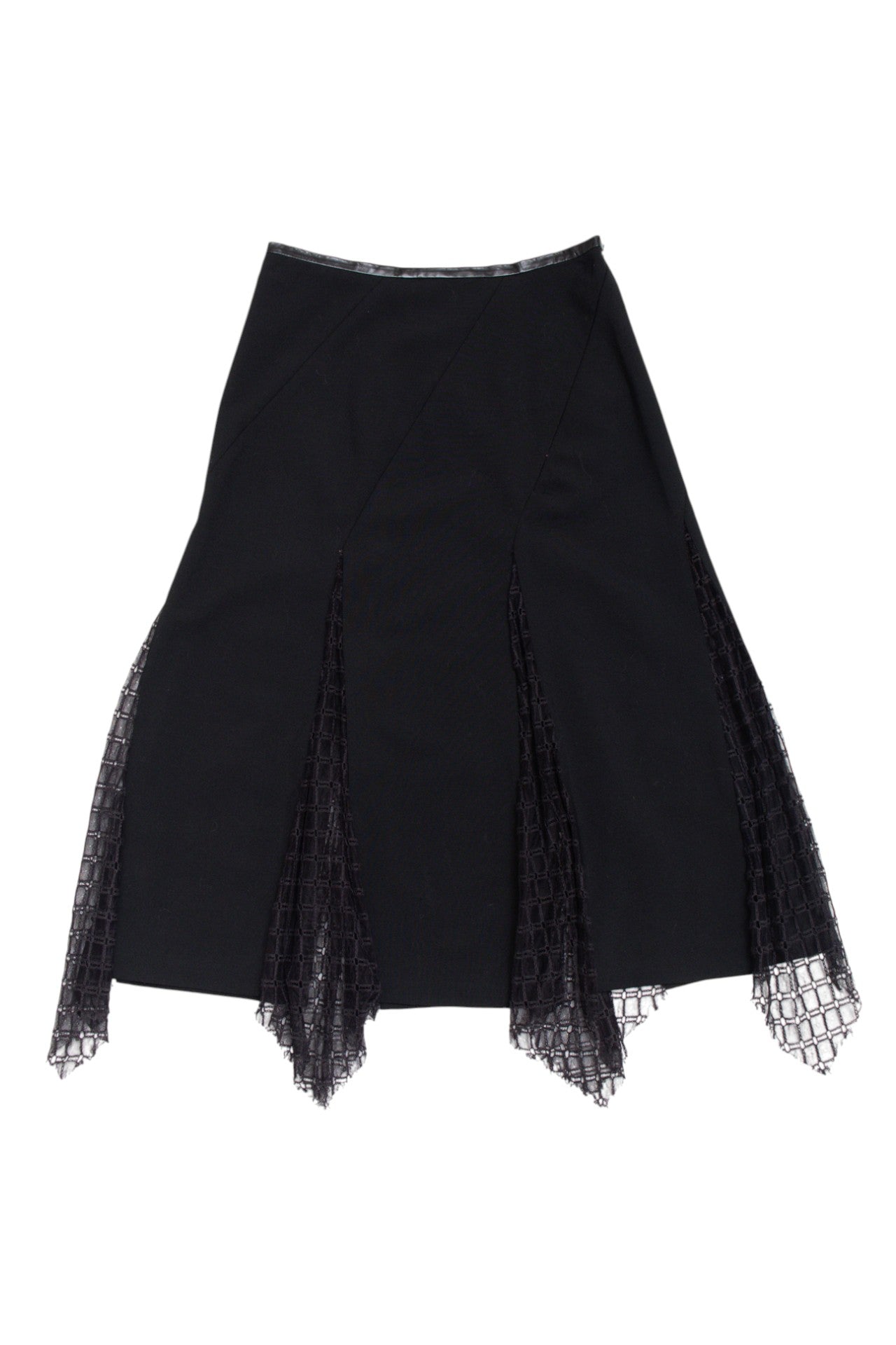 #191 Michelle Mason mesh pleats midi skirt | c. 162 | size 4/6