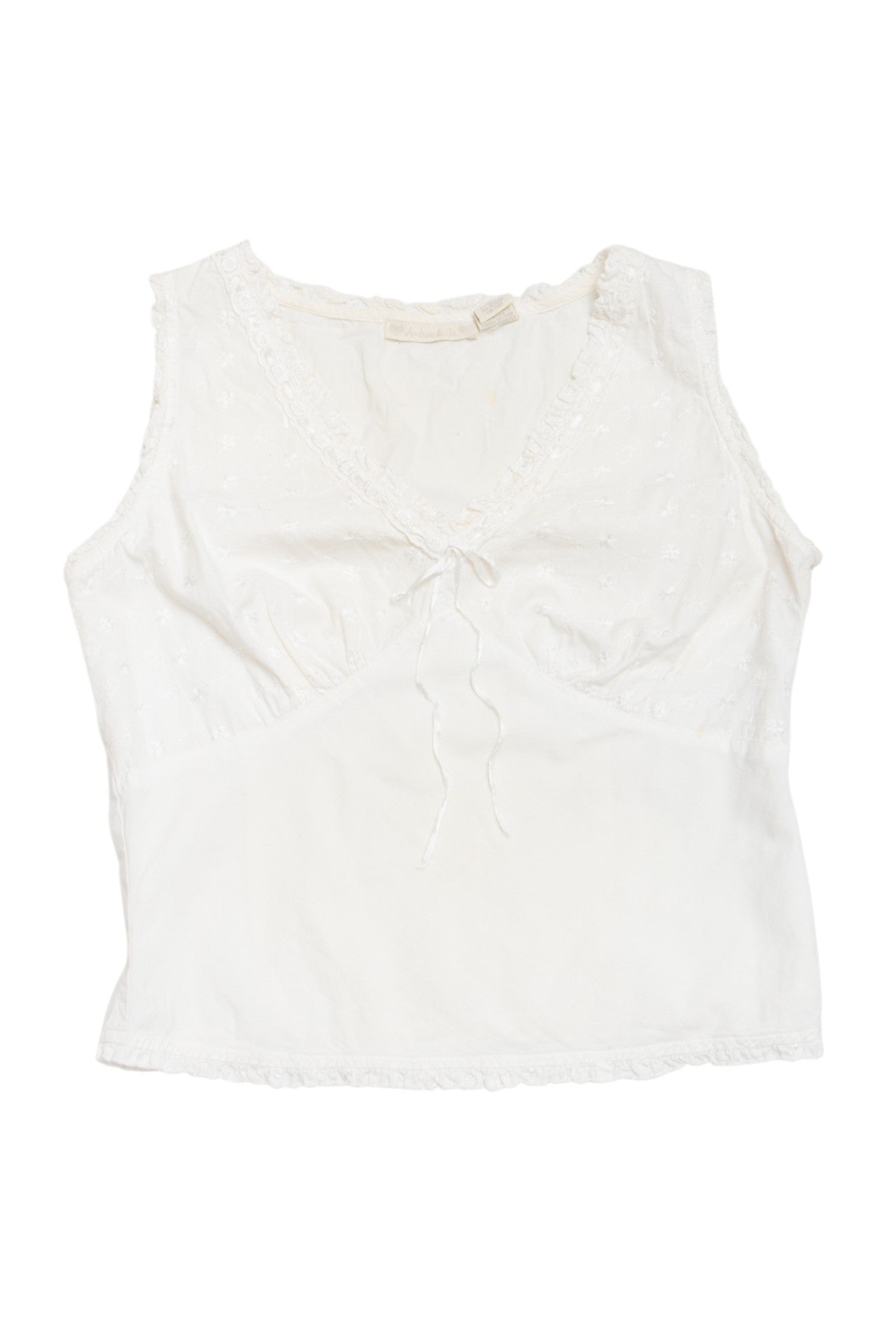 #193 Andrew & Co cotton embroidered tank | c. 162 | size 8/10