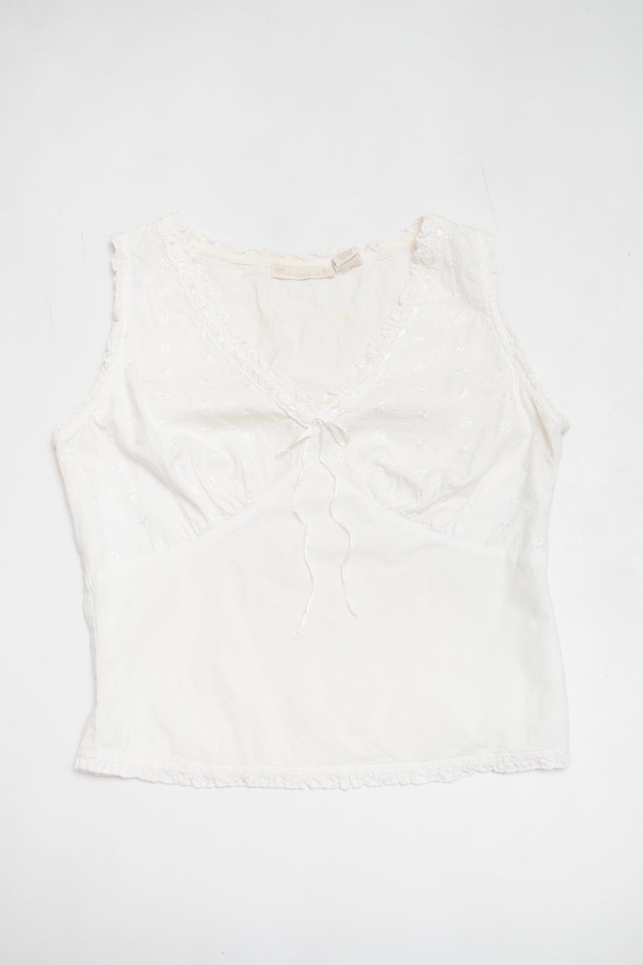 #193 Andrew & Co cotton embroidered tank | c. 162 | size 8/10