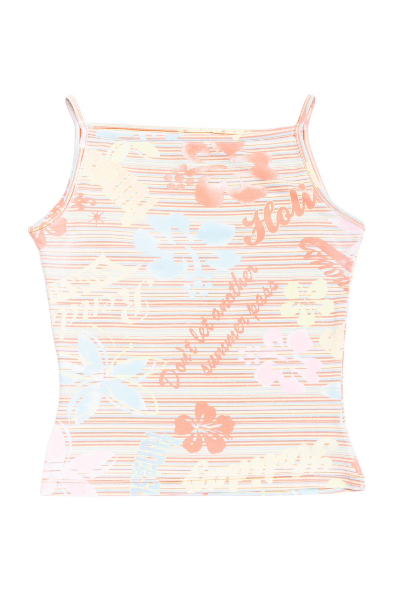 #194 Pimkie floral/stripe print top | c. 162 | size 8