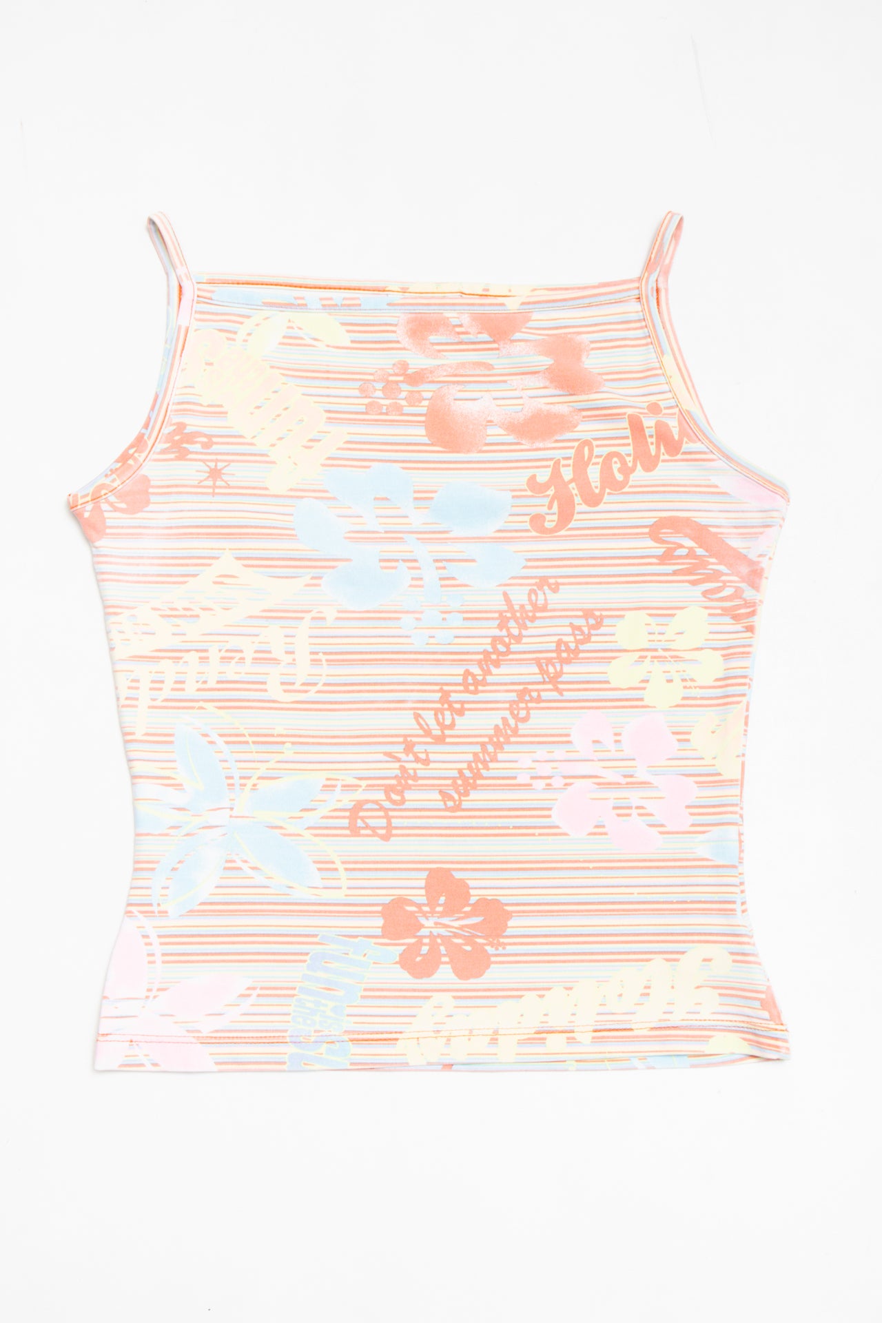 #194 Pimkie floral/stripe print top | c. 162 | size 8
