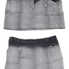 #162 Bebe Mini Skirt Gray | c. 203 | Size 8