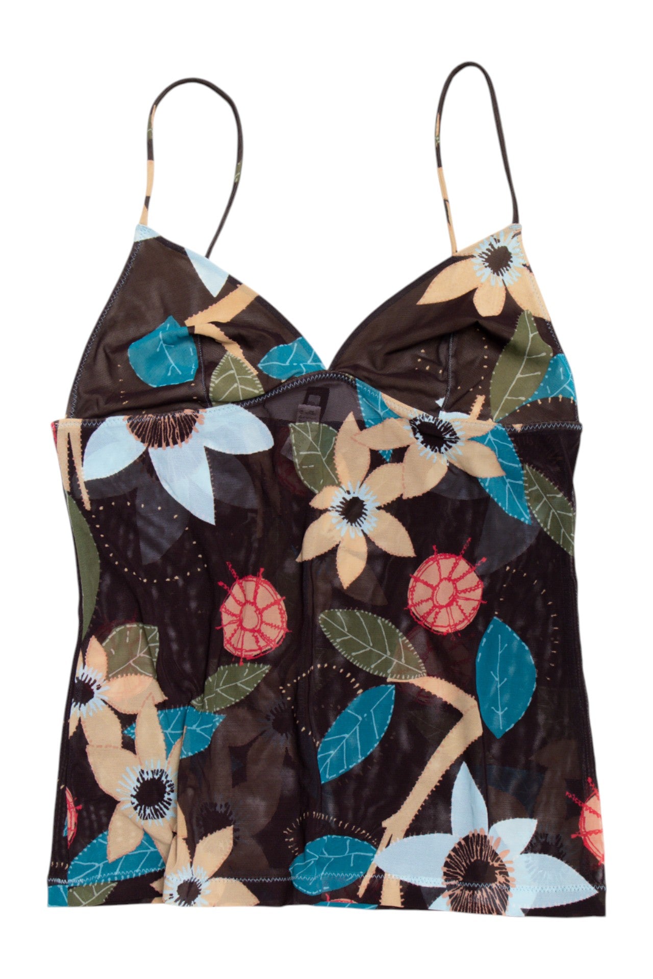 #198 Malizia Italian mesh floral cami | c. 162 | size 8