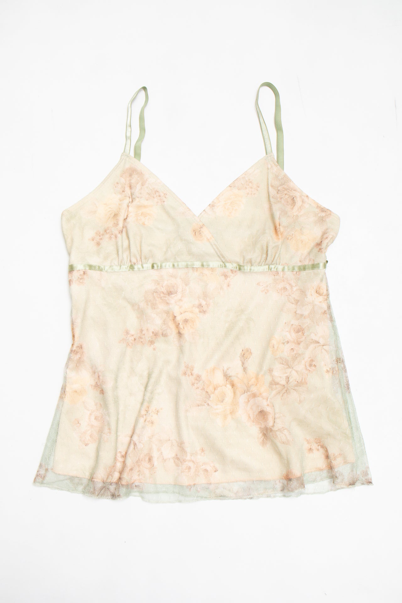 #199 A. Byer floral print lined lace cami | c. 162 | size 10/12