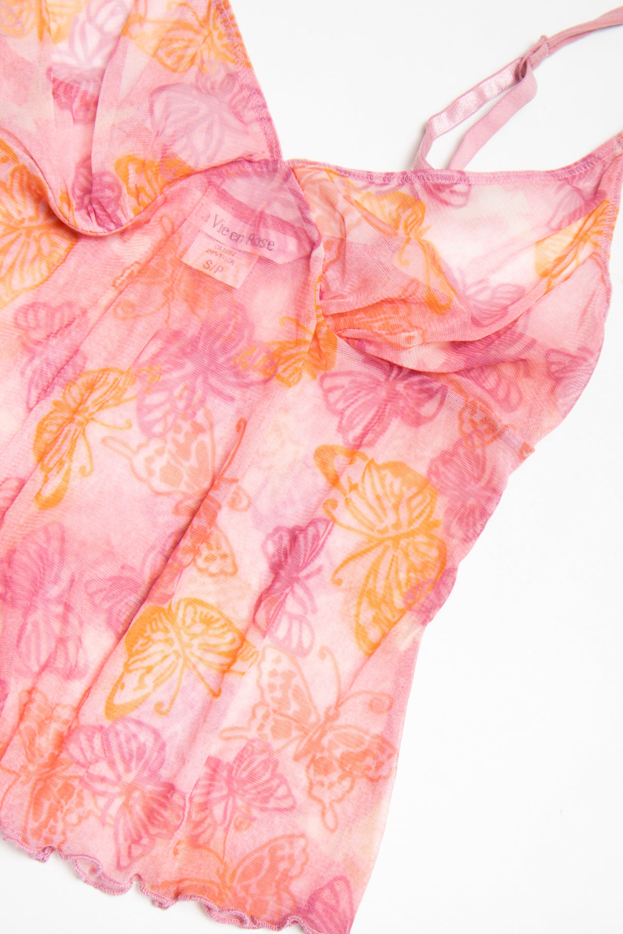 #200 La Vie en Rose butterfly mesh cami | c. 162 | size 6/8