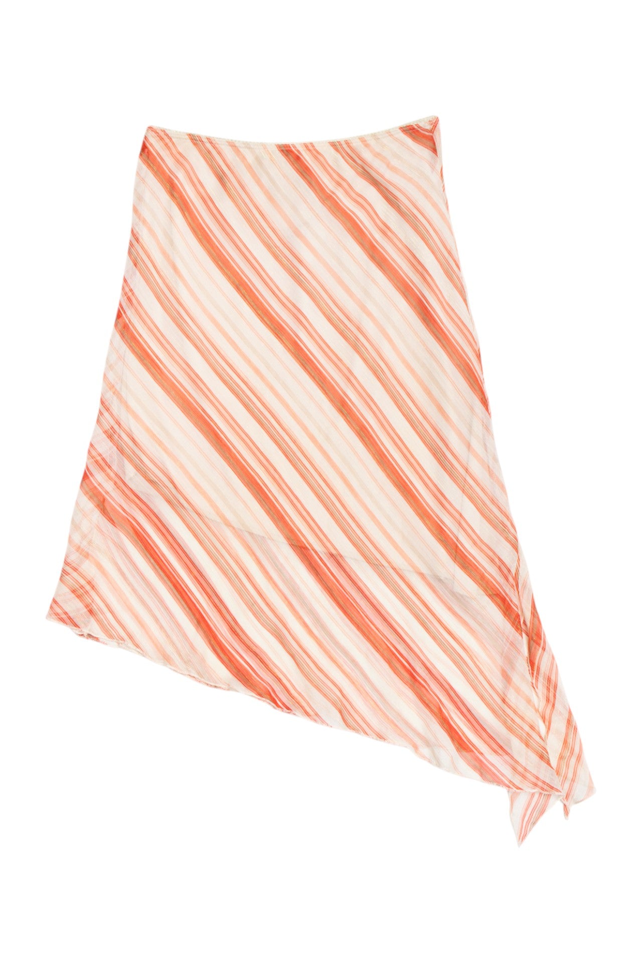 #206 USA made Heart Soul striped asym midi skirt | c. 162 | size 8