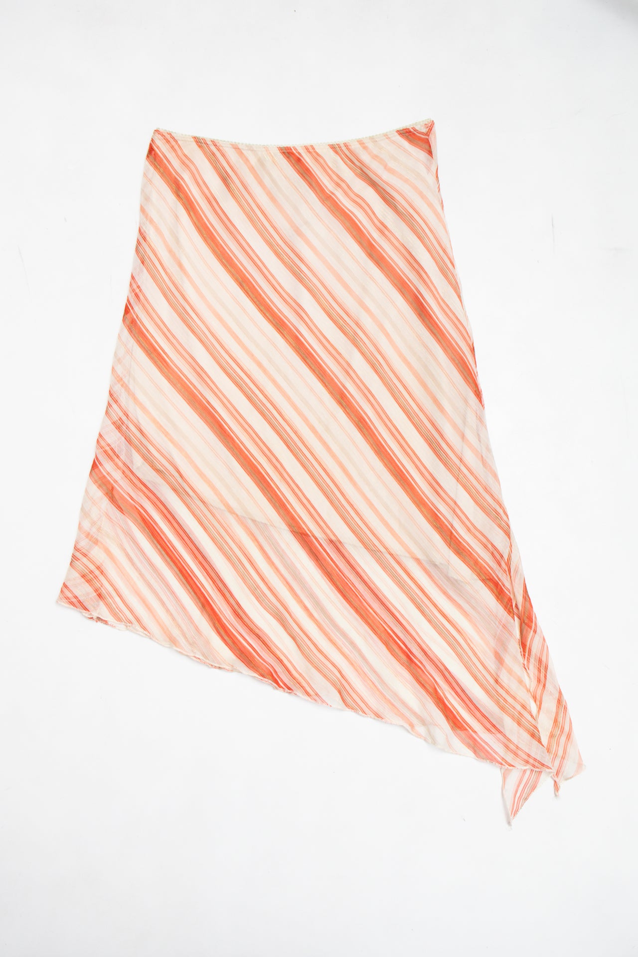 #206 USA made Heart Soul striped asym midi skirt | c. 162 | size 8