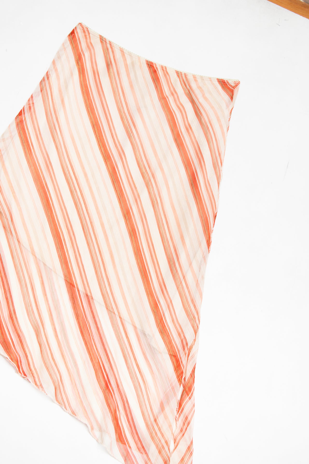 #206 USA made Heart Soul striped asym midi skirt | c. 162 | size 8