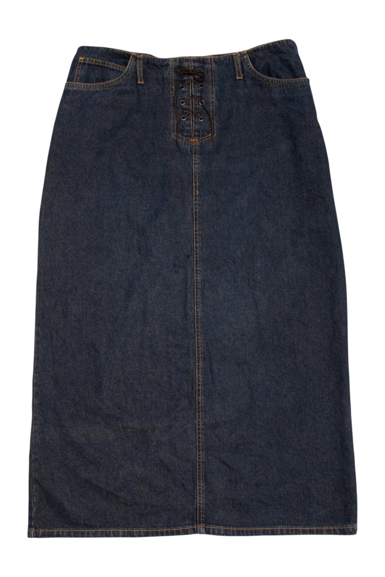 #208 Bill Blass denim maxi skirt | c. 162 | size 10