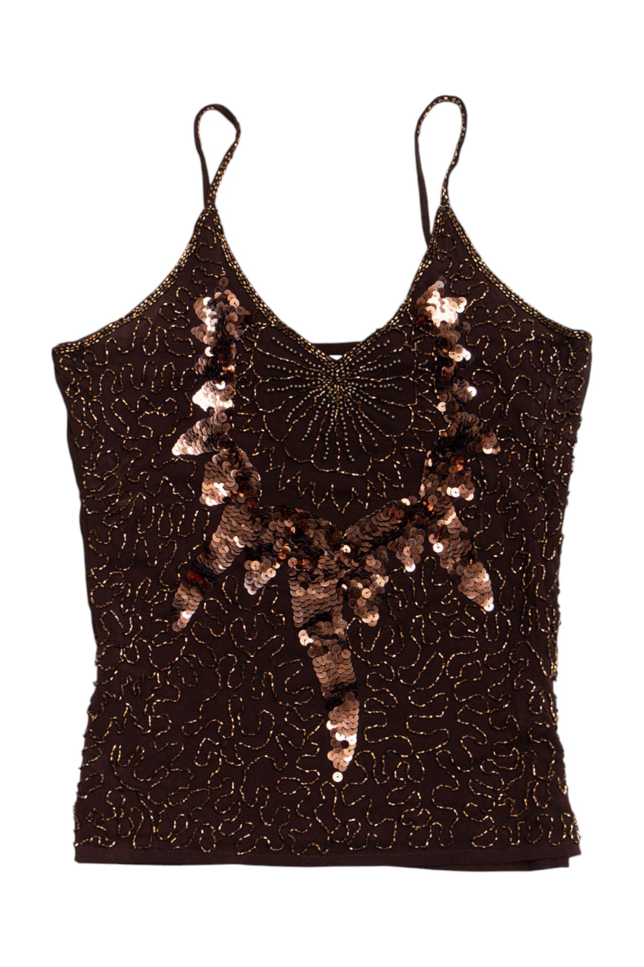 #212 DD&MM brown sequin cami | c. 154 | size 10/12