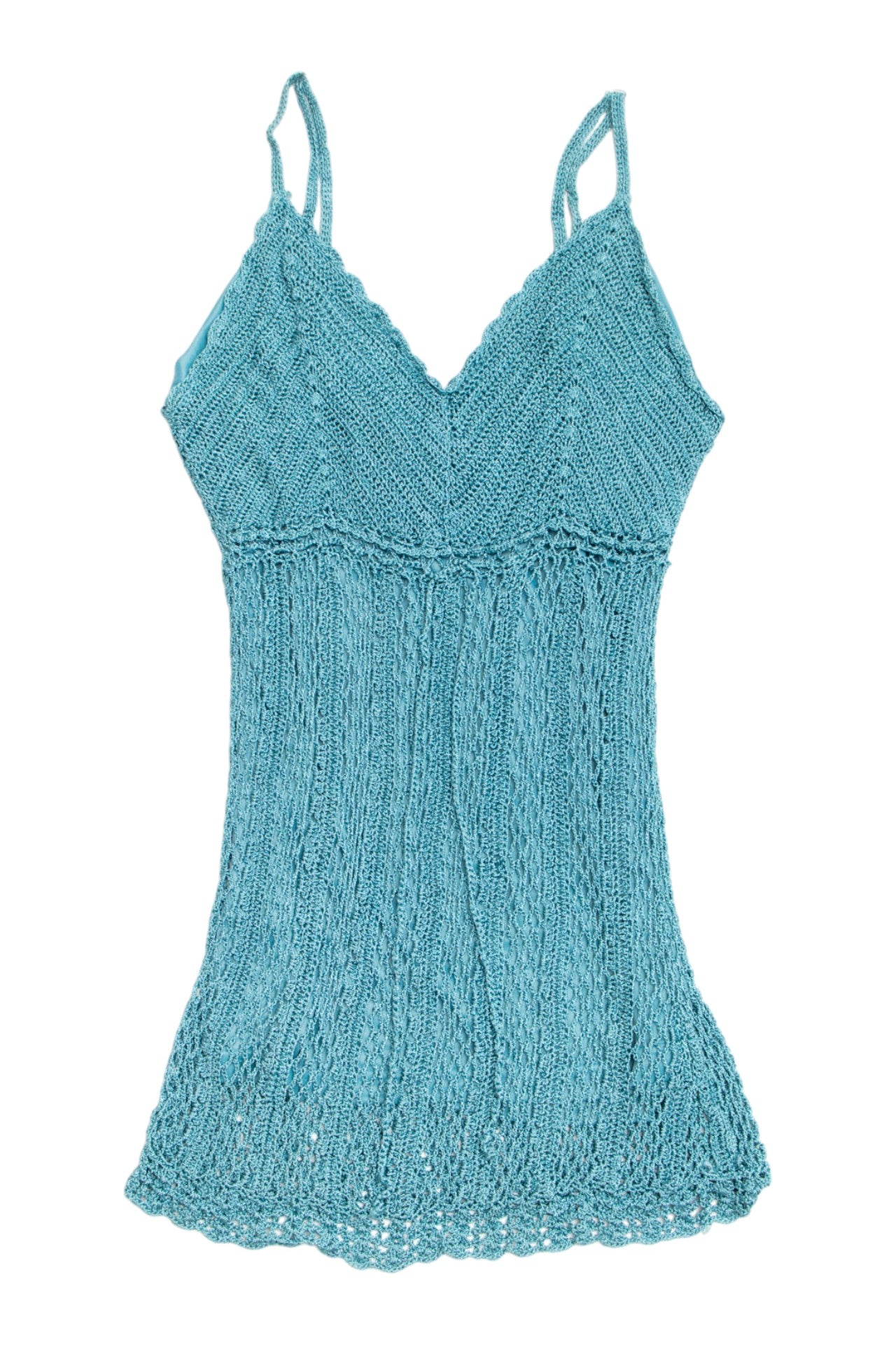 #213 crochet teal cami | c. 154 | size 8