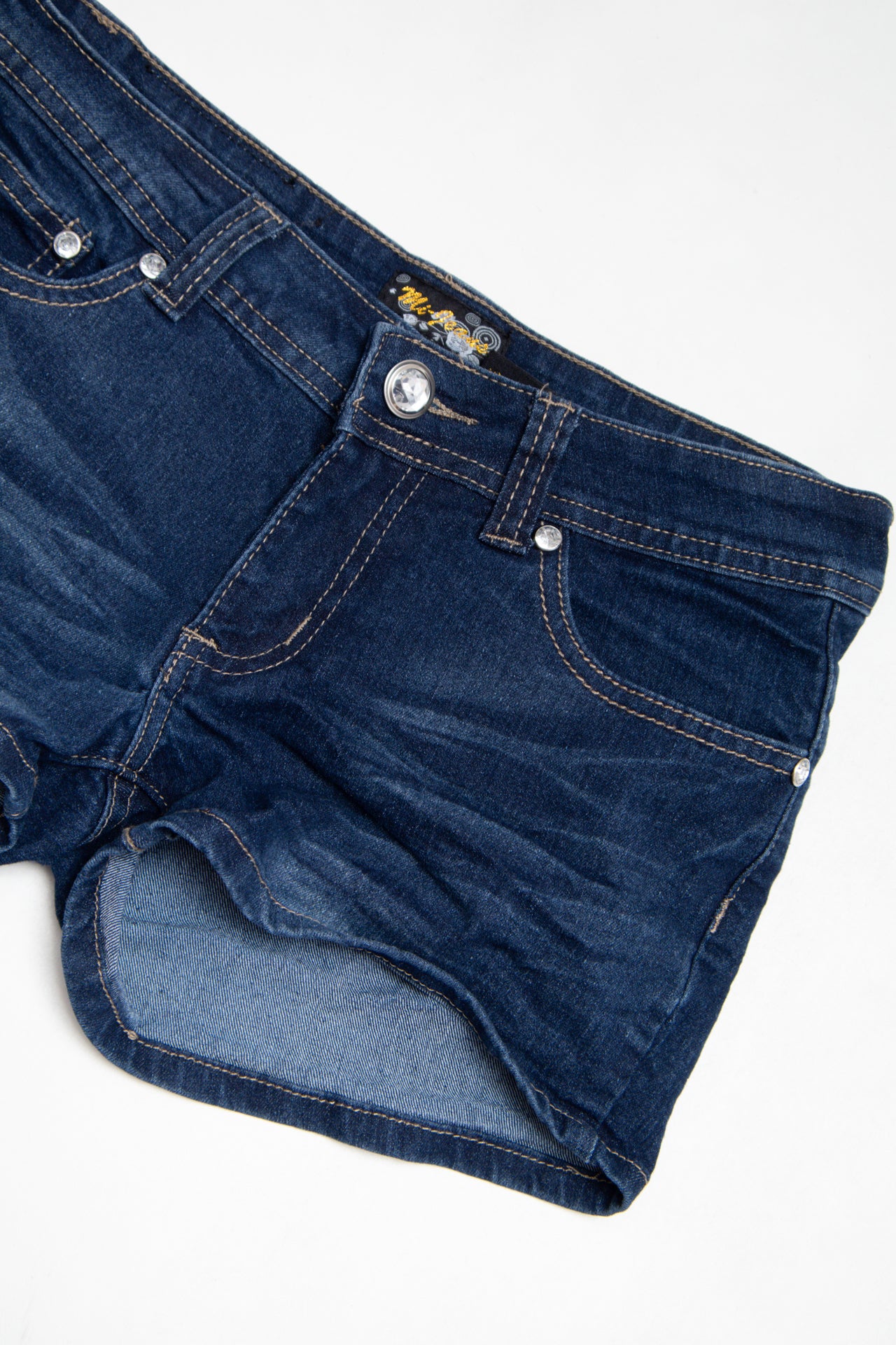#211 Mi rhinestoned mini shorts | c. 162 | size 6