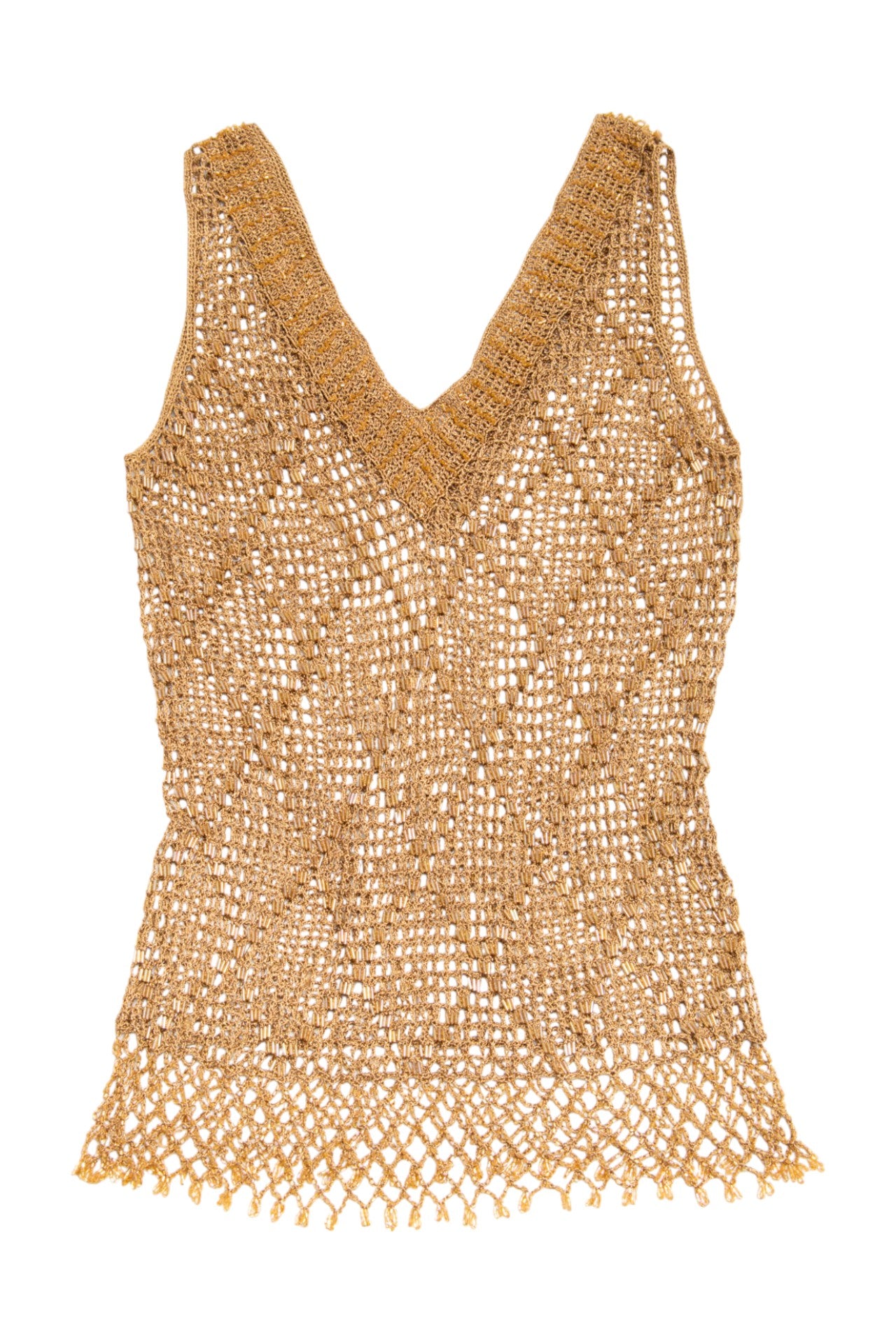 #220 vintage beaded crochet tank | c. 154 | size 8/10