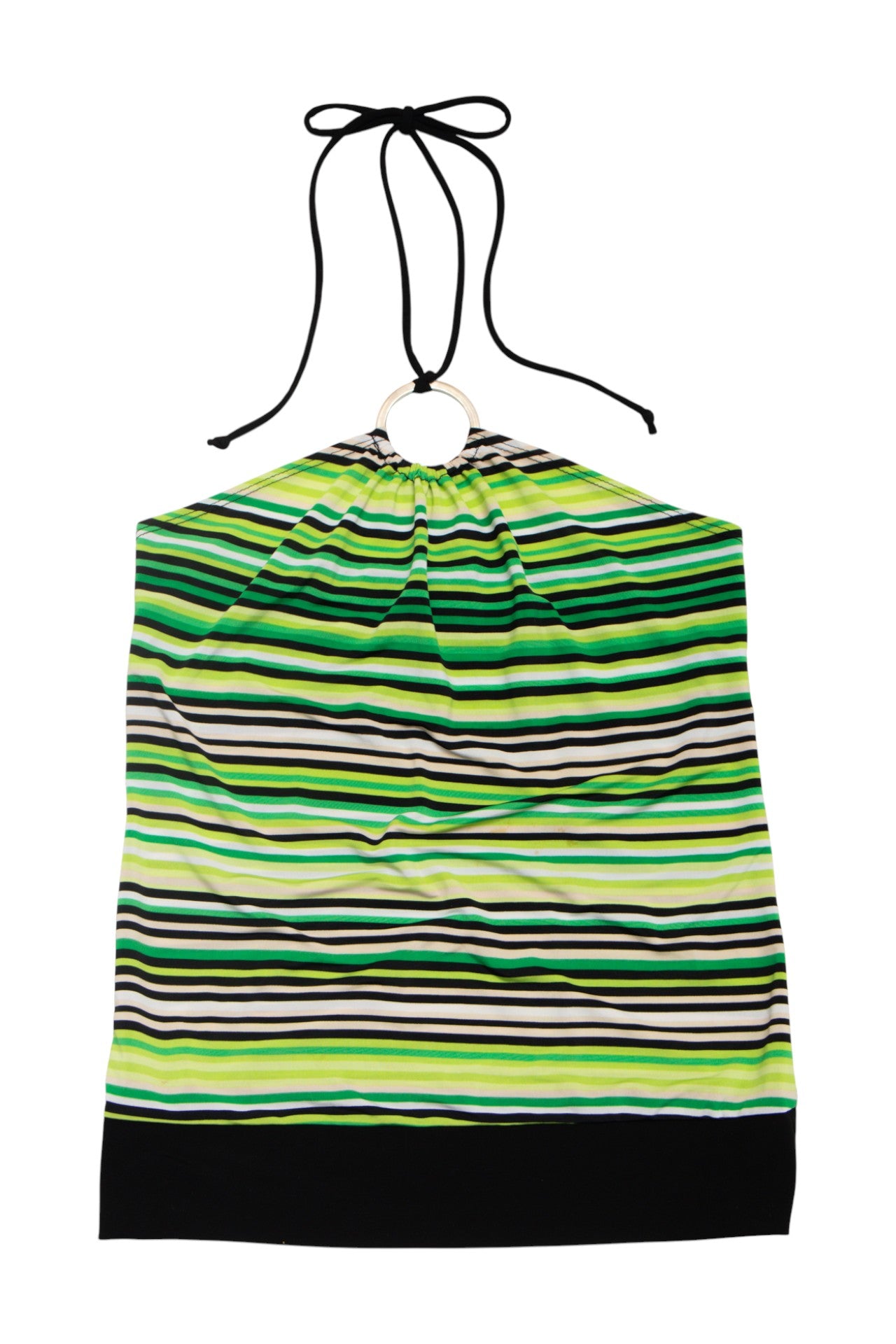 #46 Marianne Striped Halter Top Green | c. 172 | Size 8