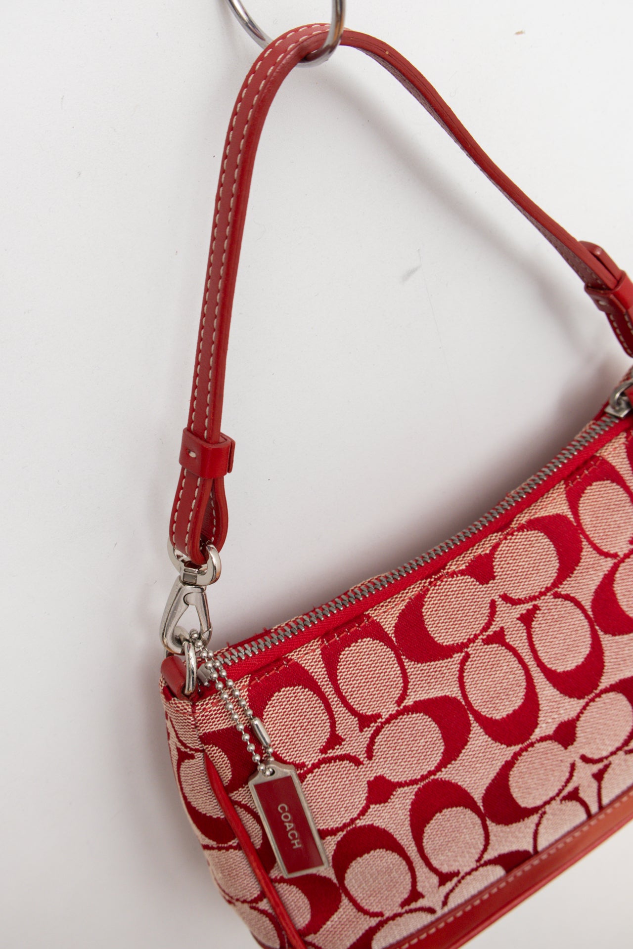 #225 Coach red monogram demi bag | c. 162