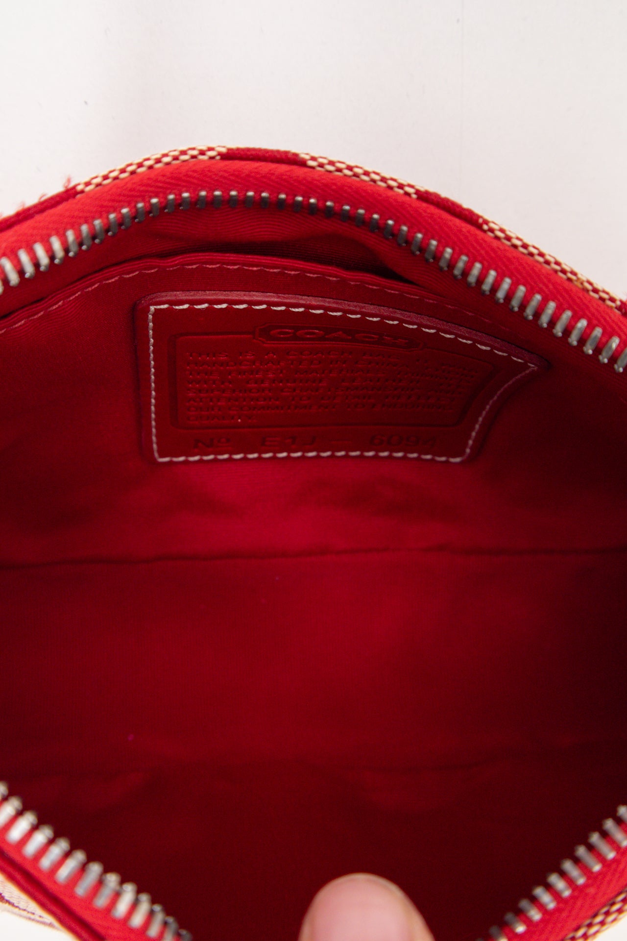 #225 Coach red monogram demi bag | c. 162