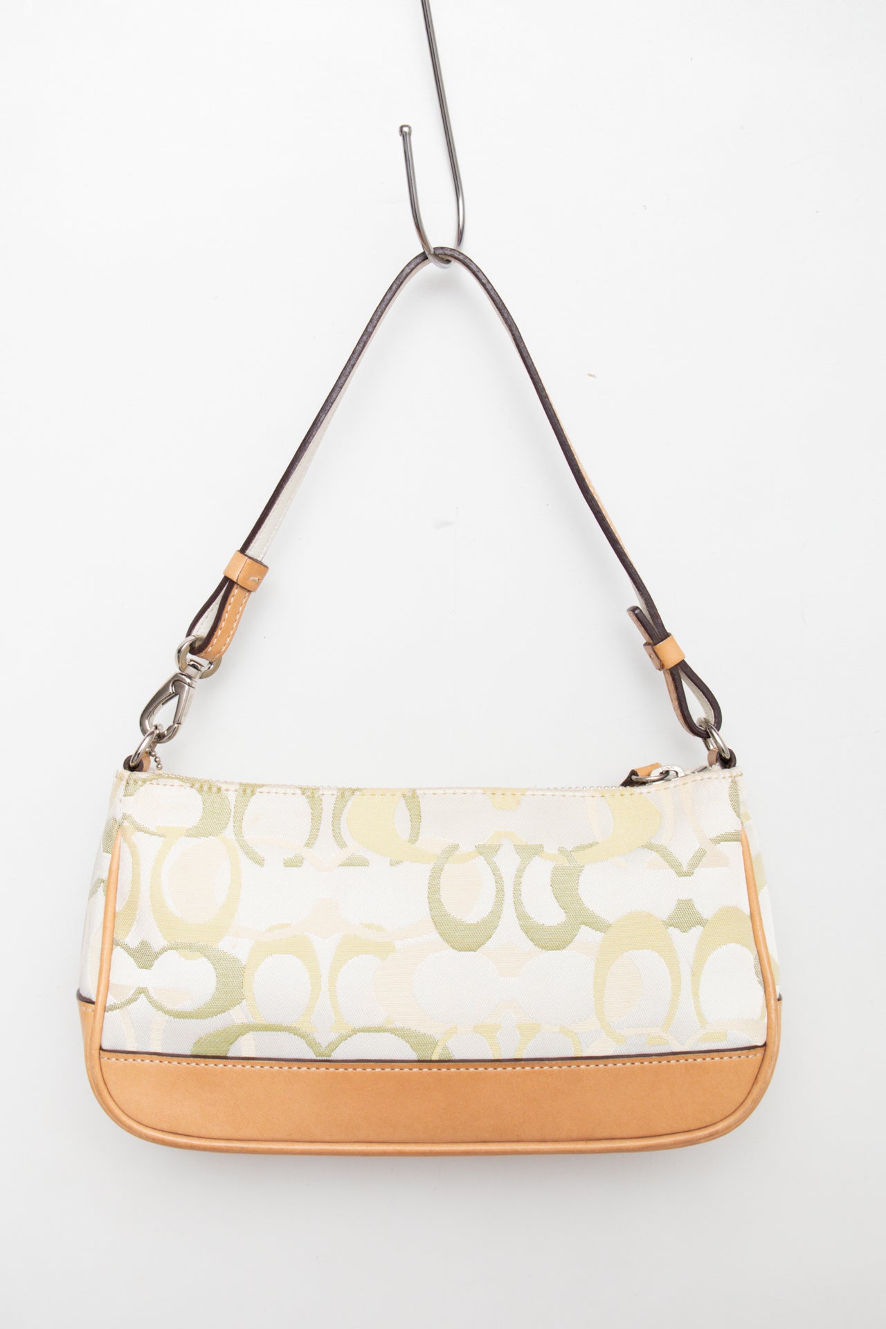#226 Coach green/white monogram demi bag | c. 162