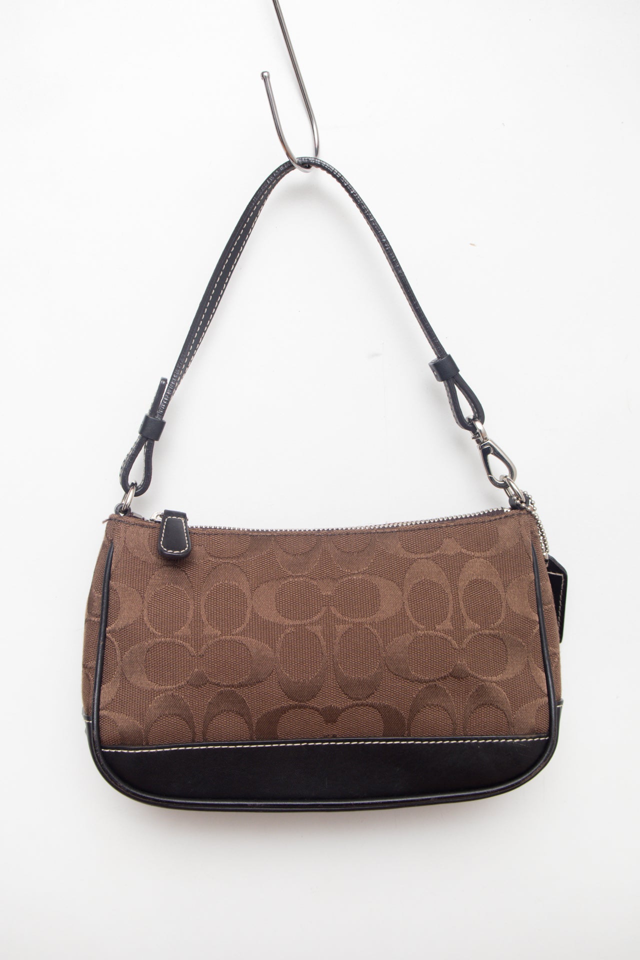 #227 Coach brown monogram demi bag | c. 162