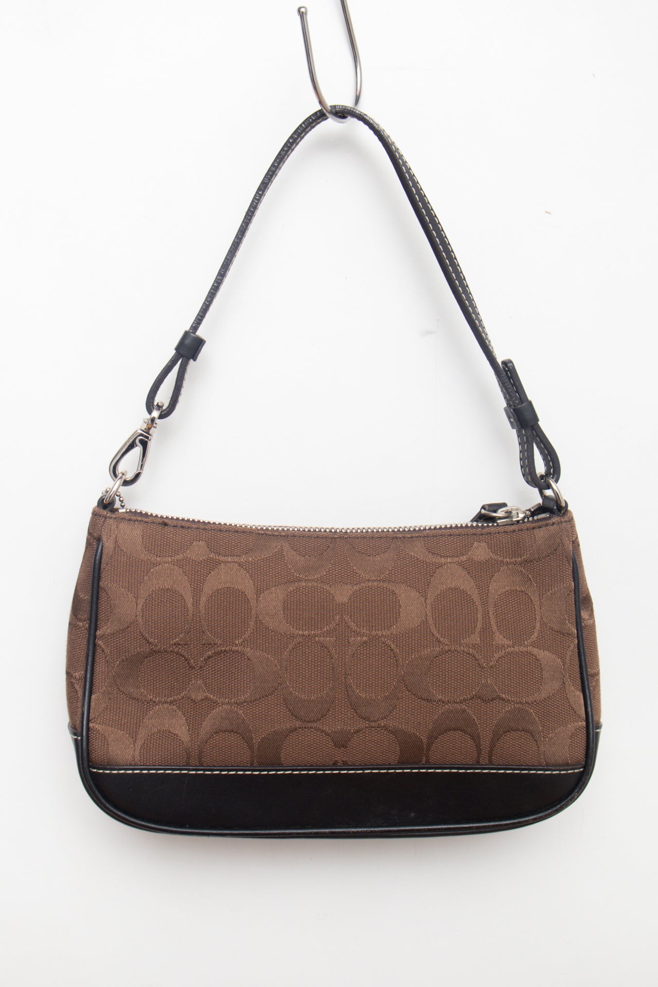 #227 Coach brown monogram demi bag | c. 162