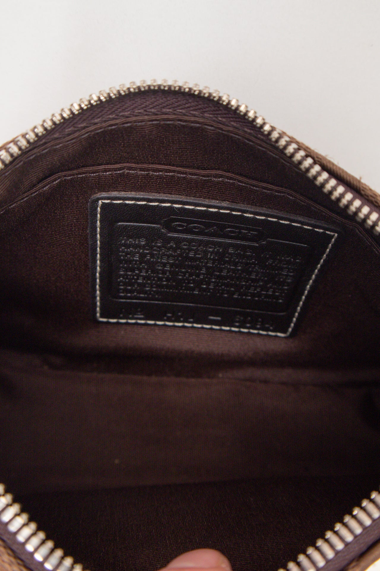 #227 Coach brown monogram demi bag | c. 162