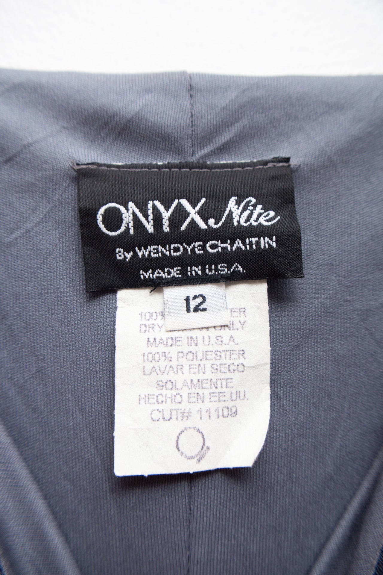 #230 Onyx Nite beaded deep silver maxi dress | c. 162 | size 8