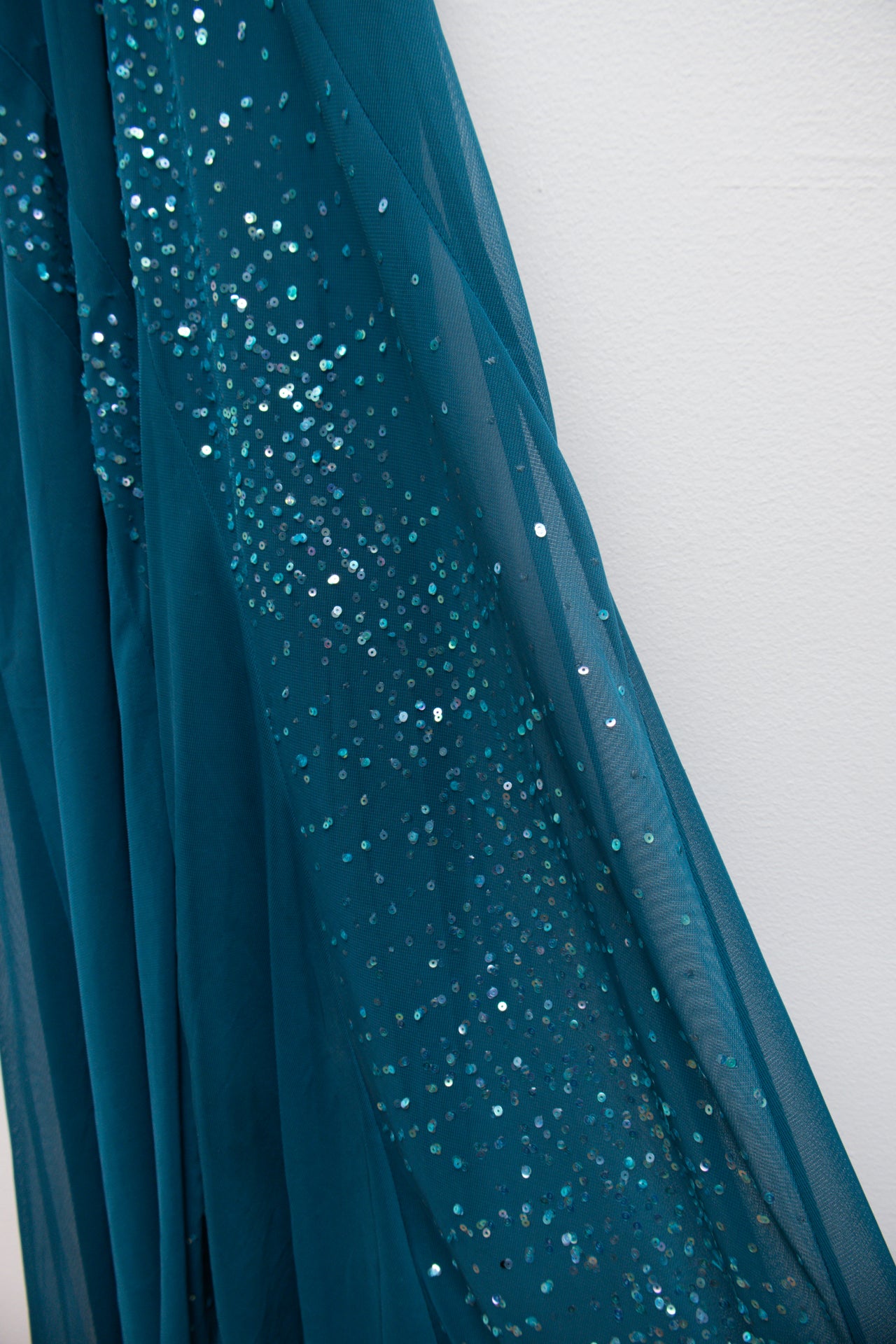 #237 Rampage sequinned teal maxi dress | c. 162 | size 10/12