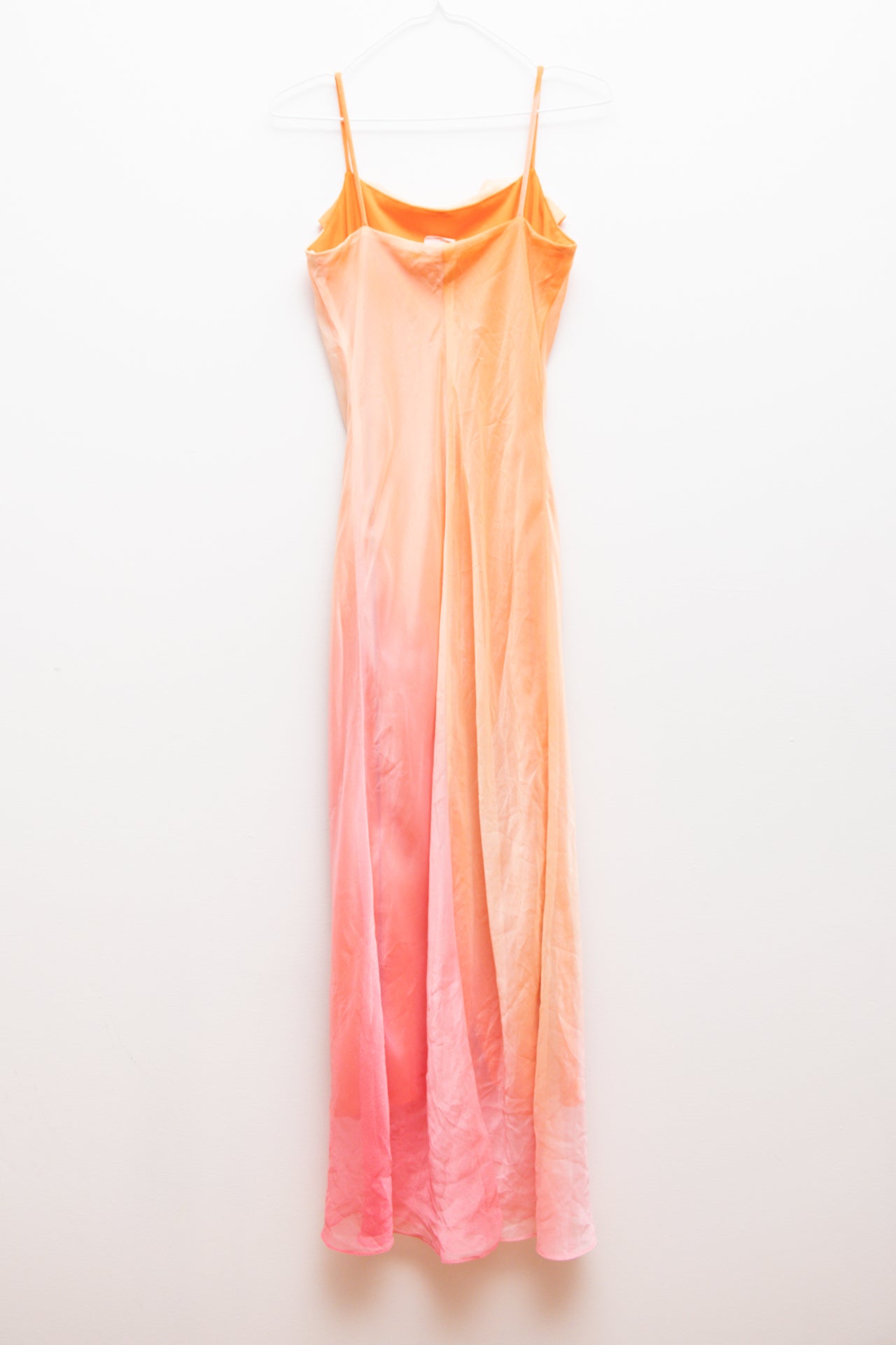 #238 Fair Weather orange/pink evening dress | c. 162 | size 8