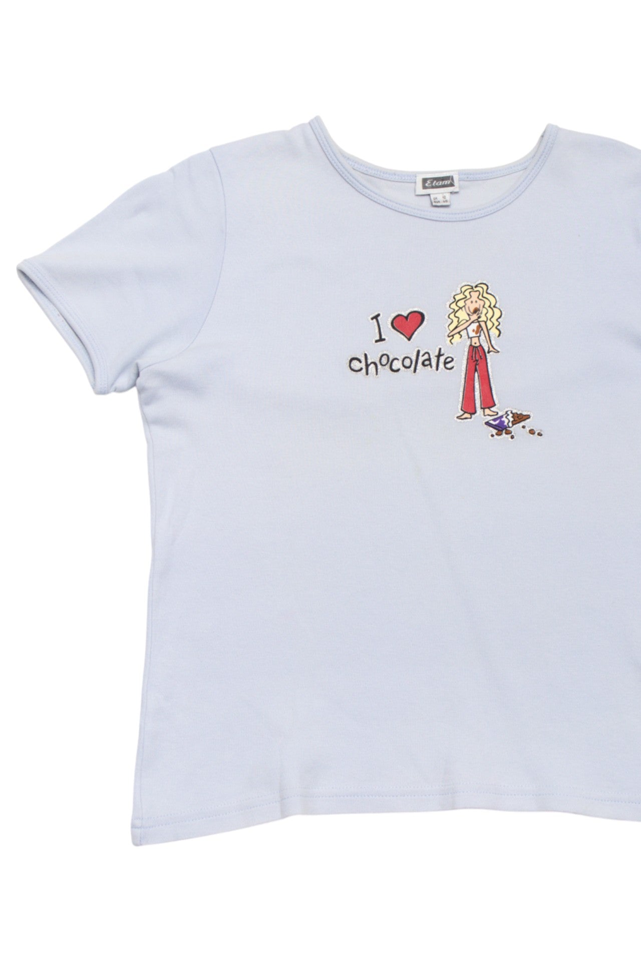 #69 Etam Graphic T-shirt Blue | c. 172 | Size 12