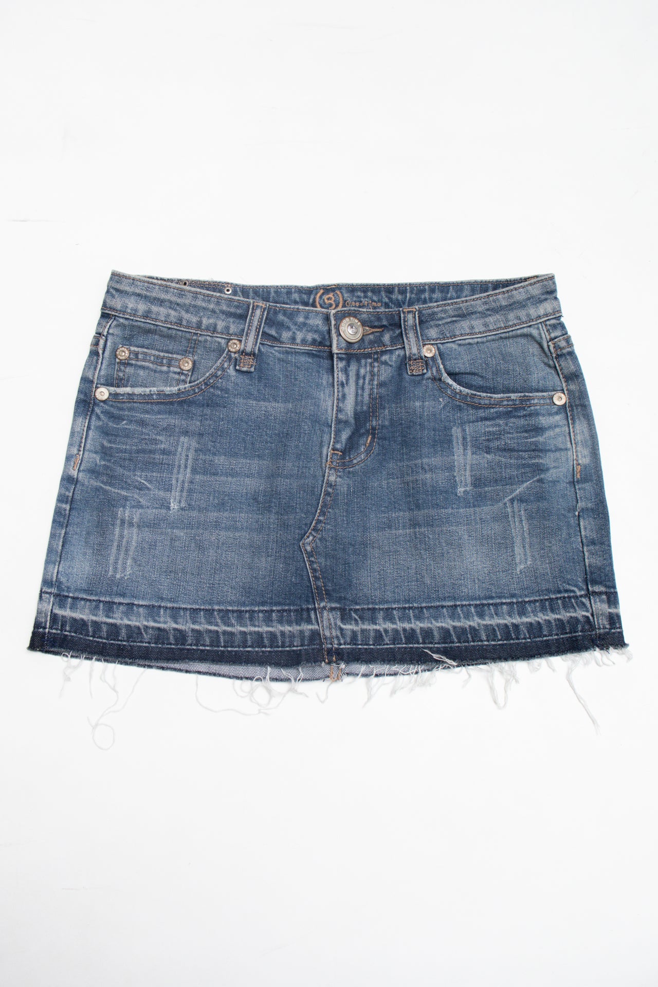 #01 Star print denim mini skirt | c. 162 | size 8