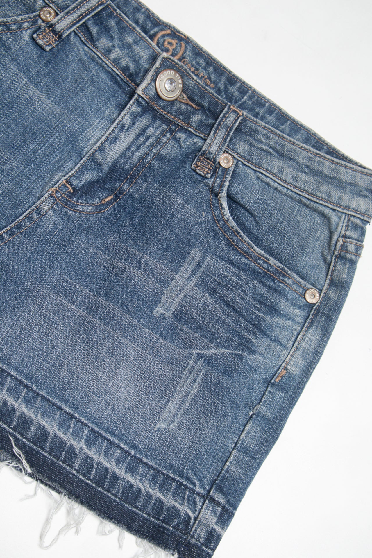 #01 Star print denim mini skirt | c. 162 | size 8
