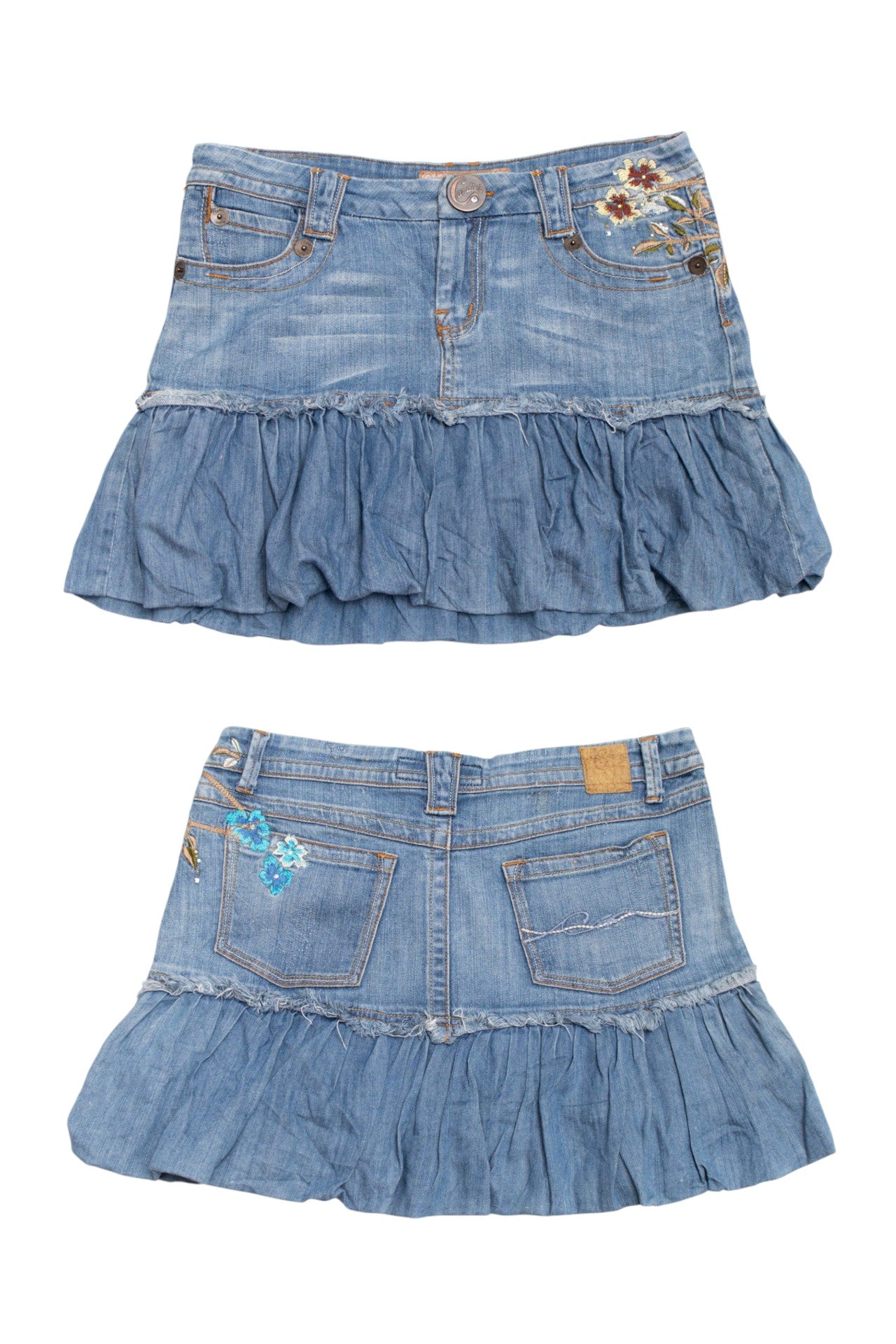 #11 Candies embroidered ruffle mini skirt | c. 162 | size 8/10