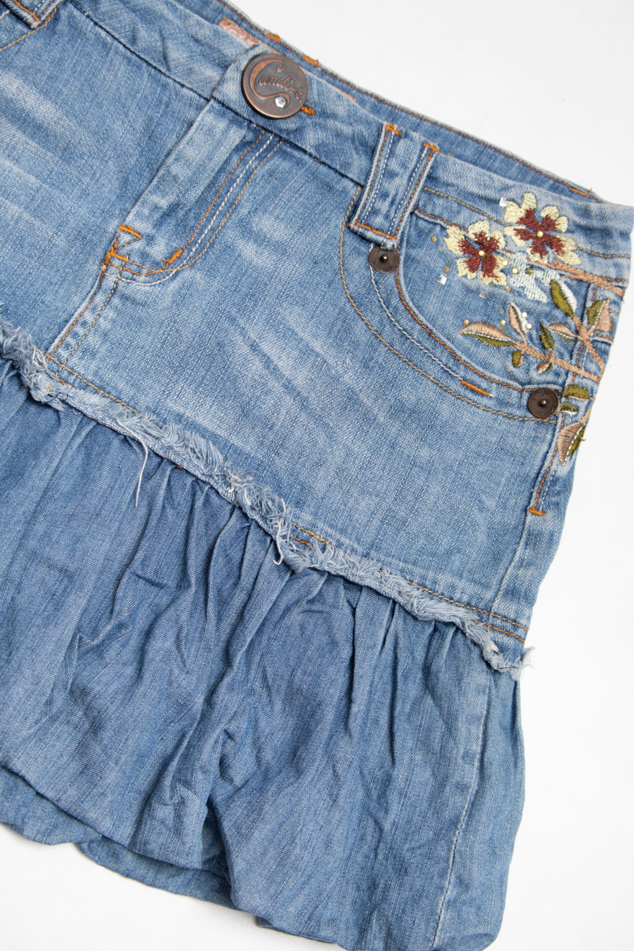 #11 Candies embroidered ruffle mini skirt | c. 162 | size 8/10