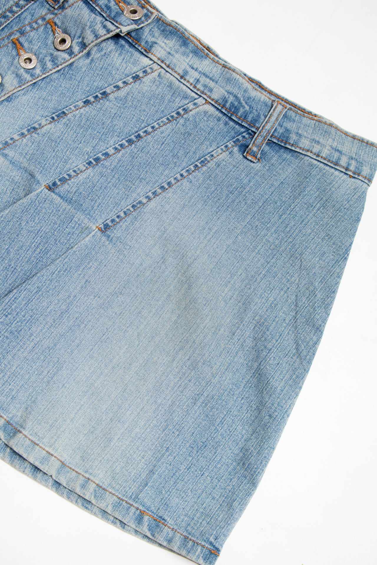 #14 Disil diagonal pleated denim skirt | c. 162 | size 10
