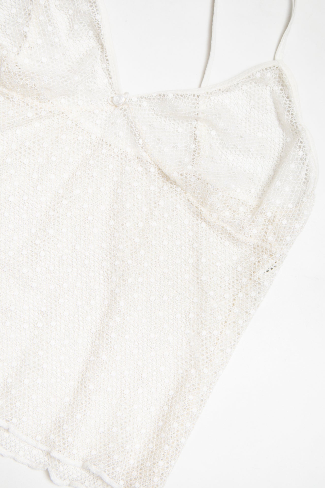#17 rosette white mesh cami | c. 162 | size 8