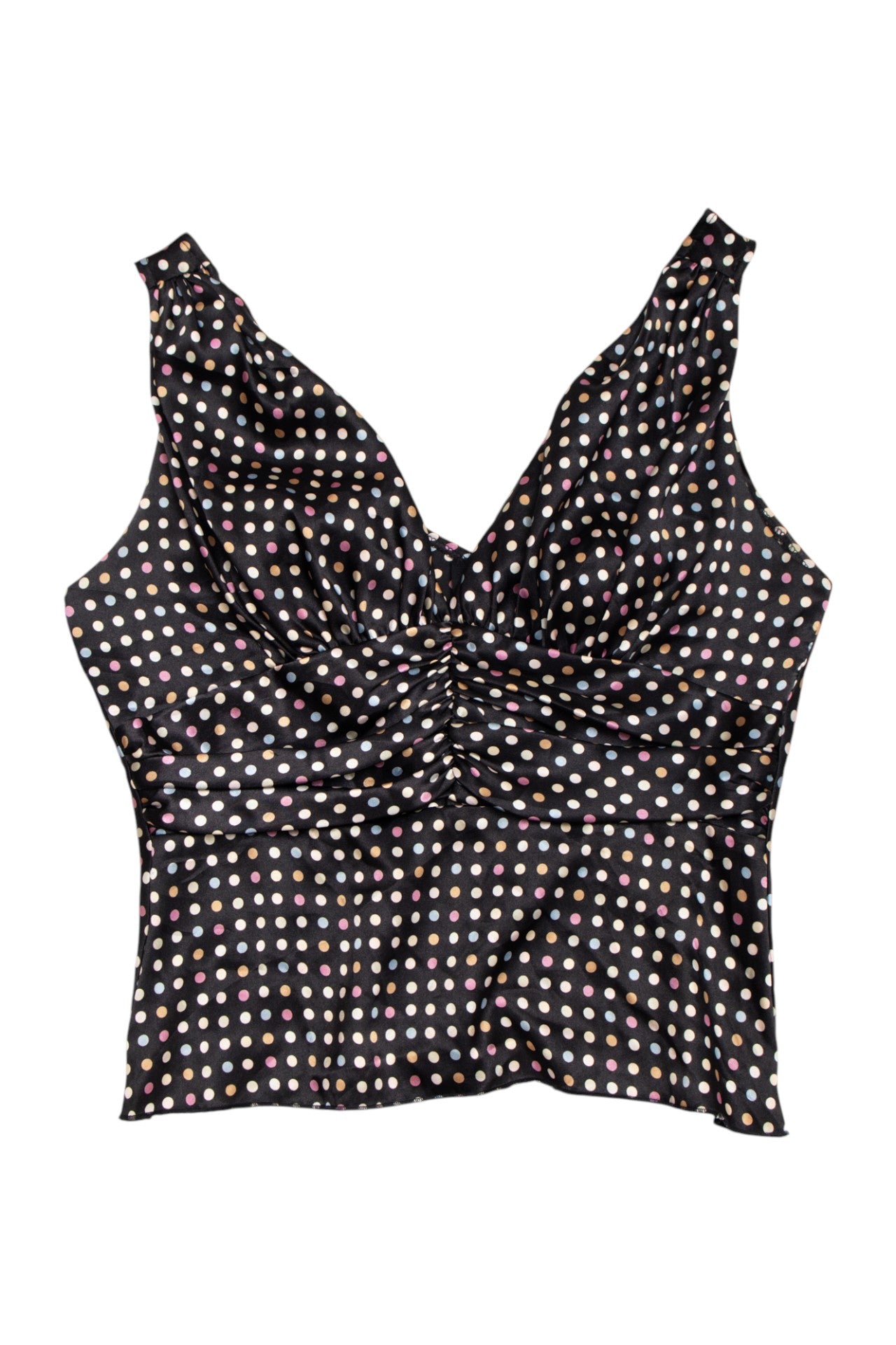 #27 Takara polka dot satin top | c. 162 | size 10
