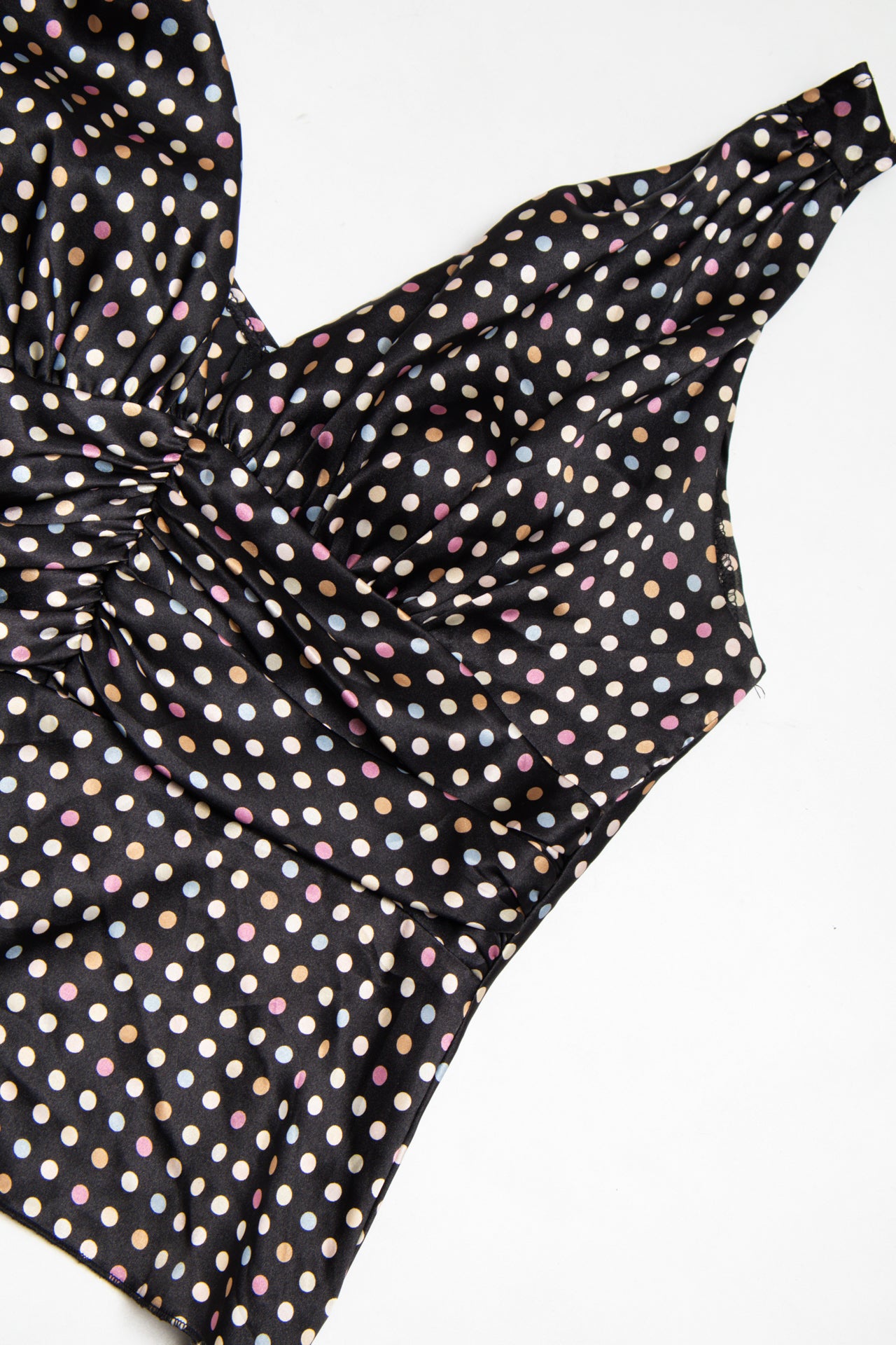 #27 Takara polka dot satin top | c. 162 | size 10