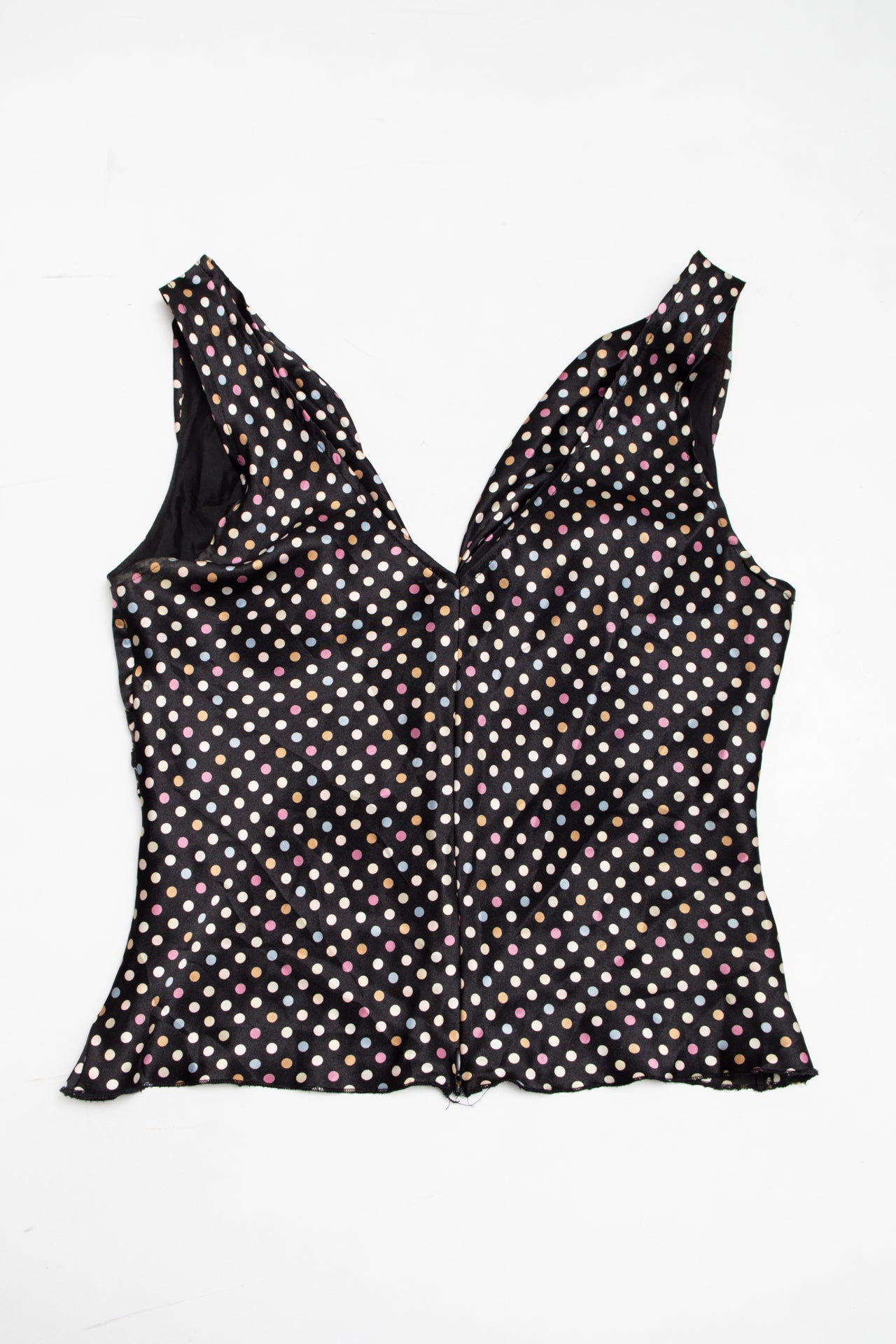 #27 Takara polka dot satin top | c. 162 | size 10