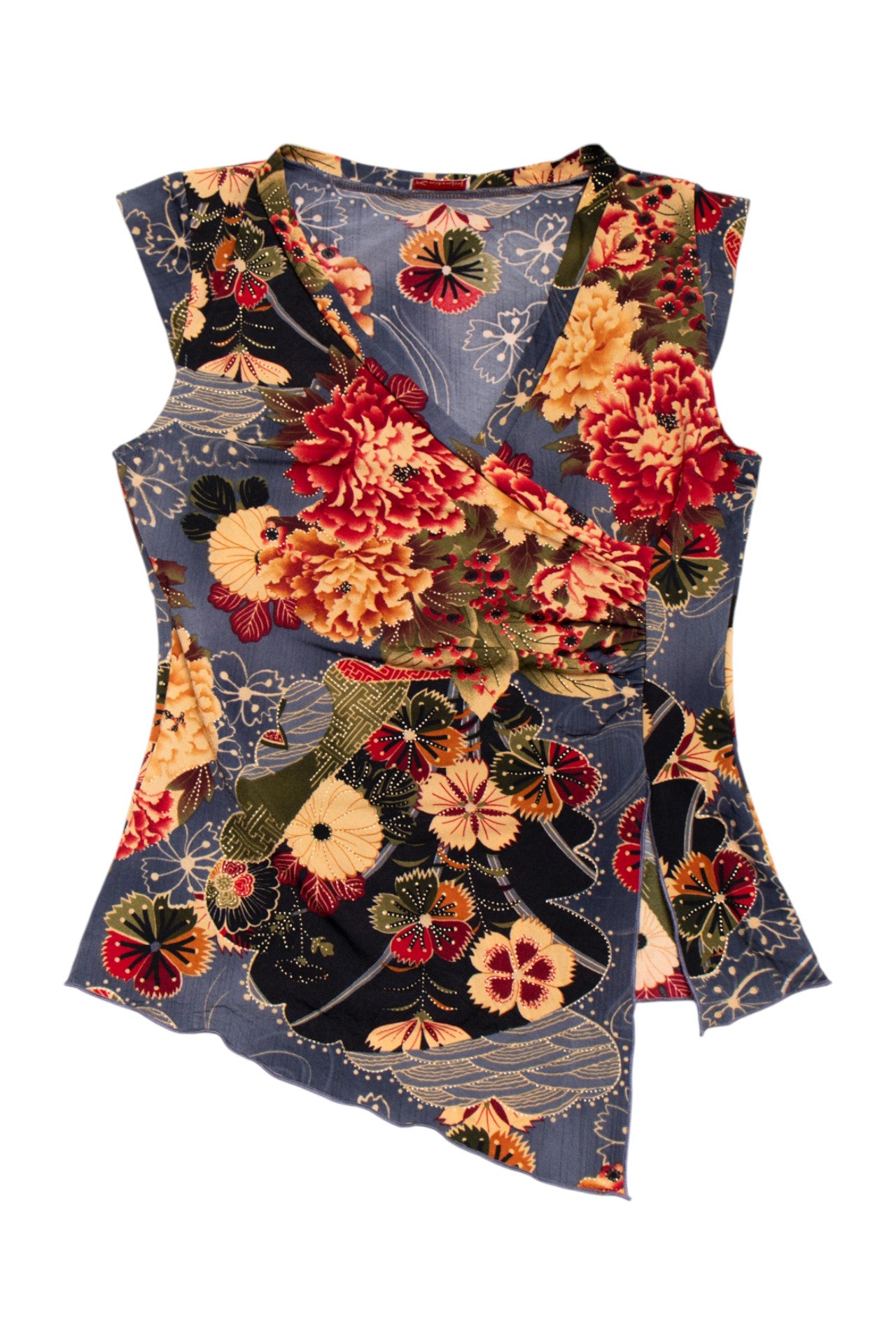 #28 Knitenjin floral gold dotted tank | c. 162 | size 8