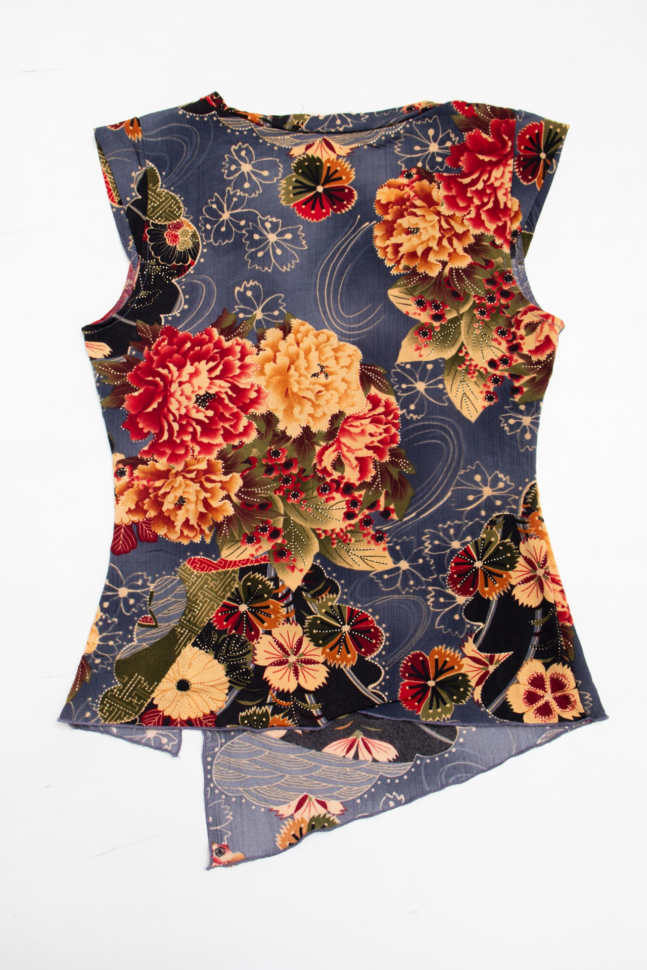#28 Knitenjin floral gold dotted tank | c. 162 | size 8