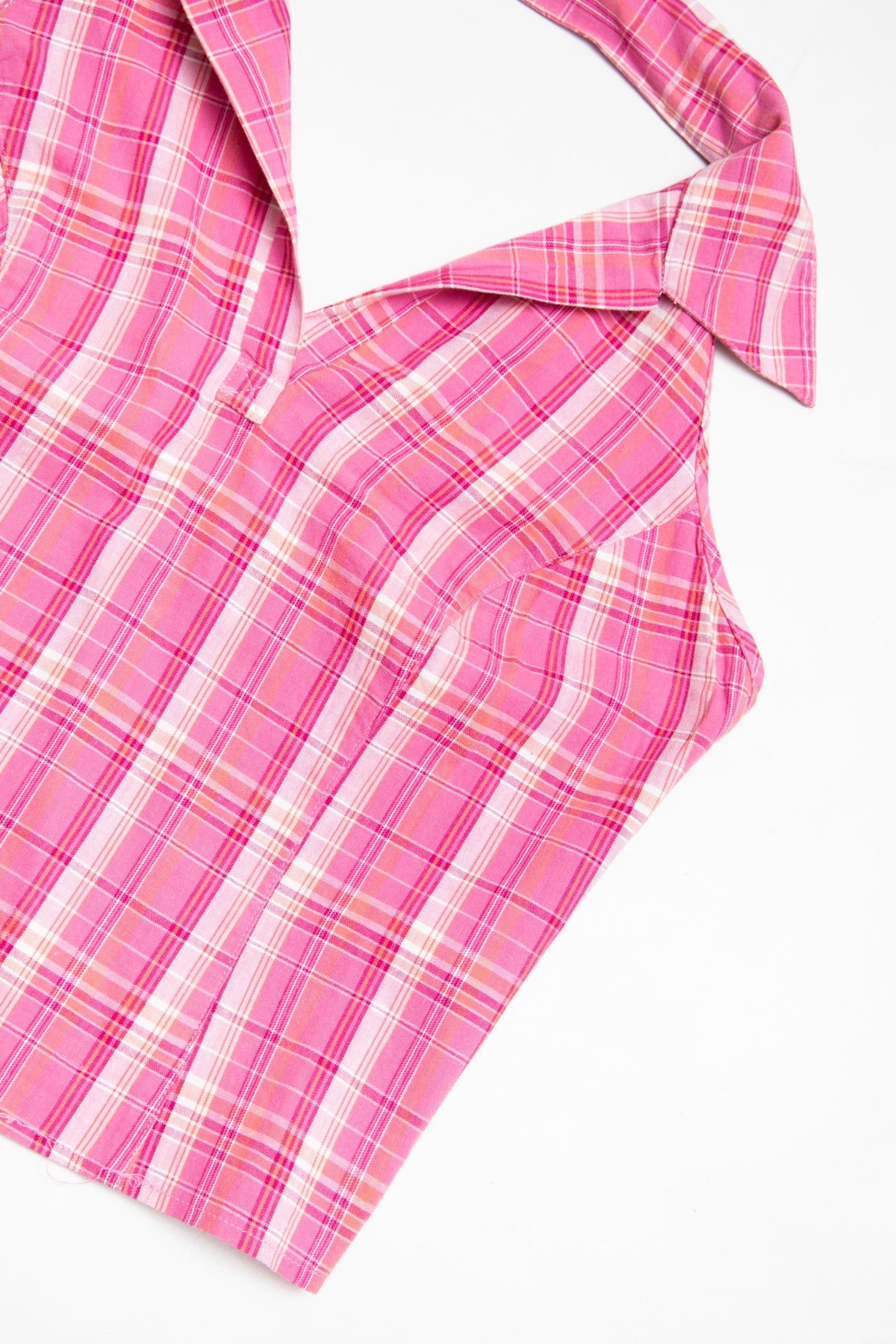 #34 Pimkie plaid cotton halter | c. 162 | size 8