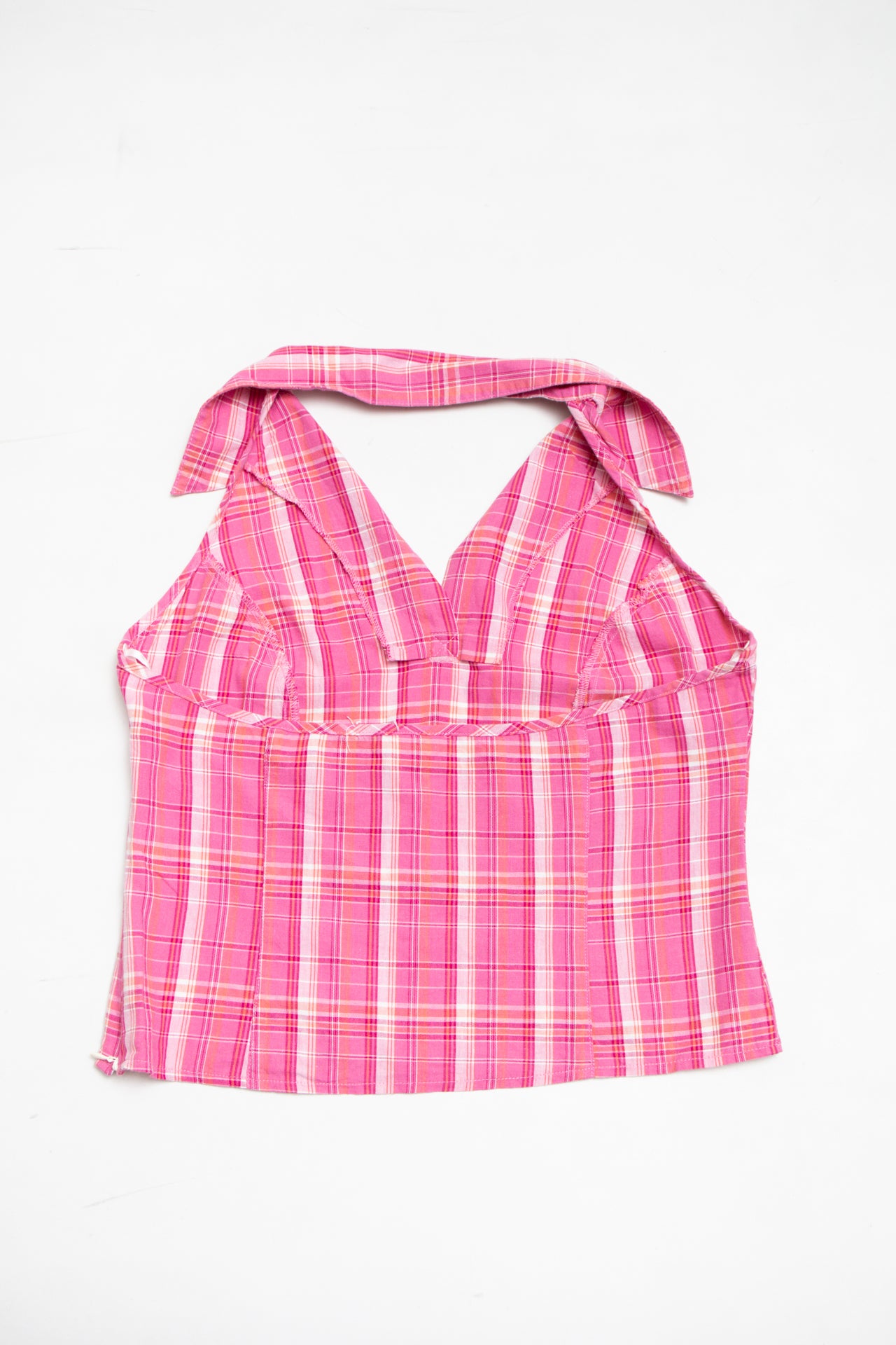 #34 Pimkie plaid cotton halter | c. 162 | size 8