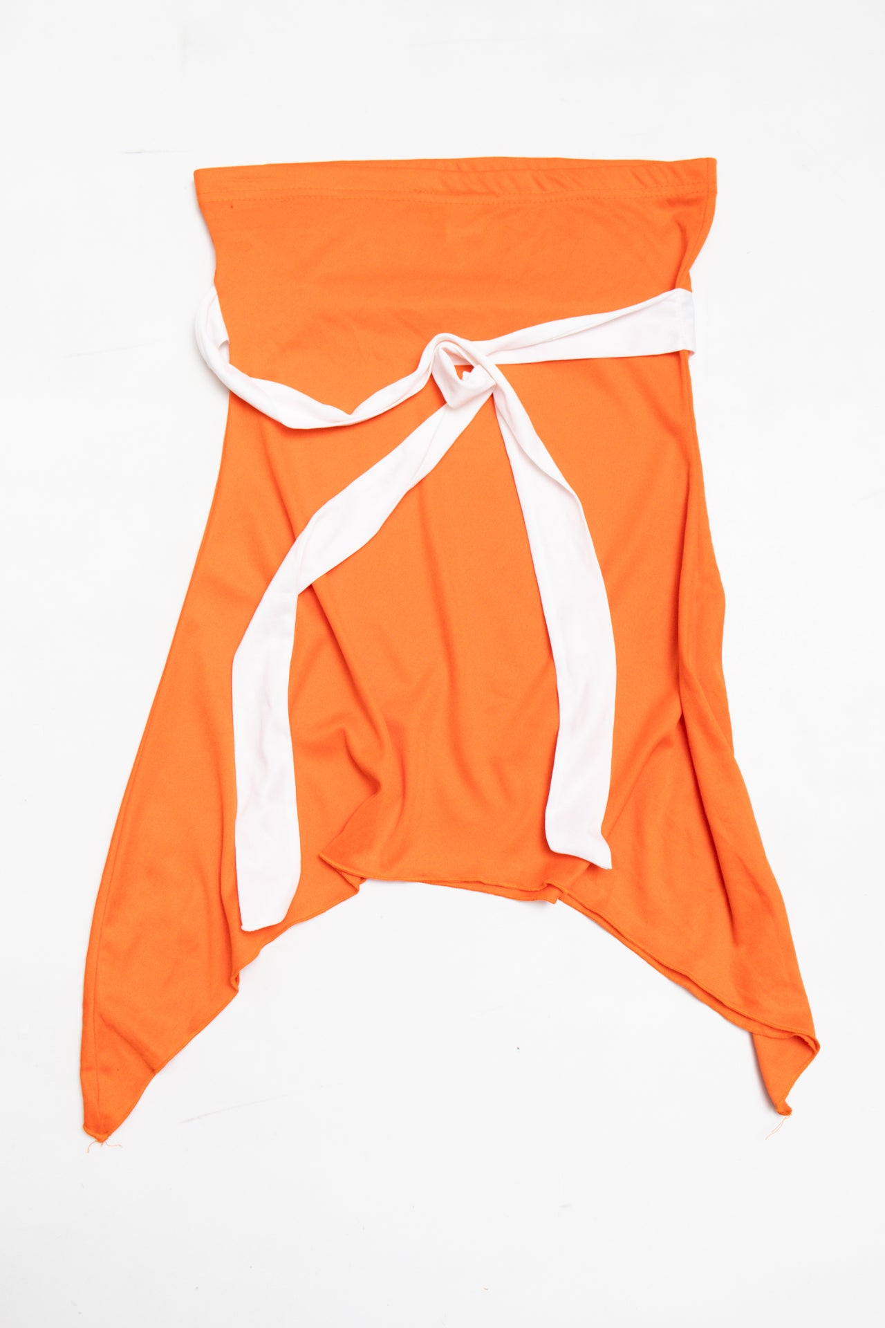 #46 Made in USA orange strapless top | c. 162 | size 8